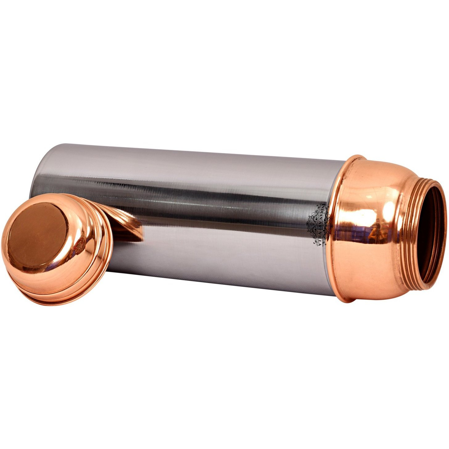 IndianArtVilla Steel Copper Big cap bottle 28Oz