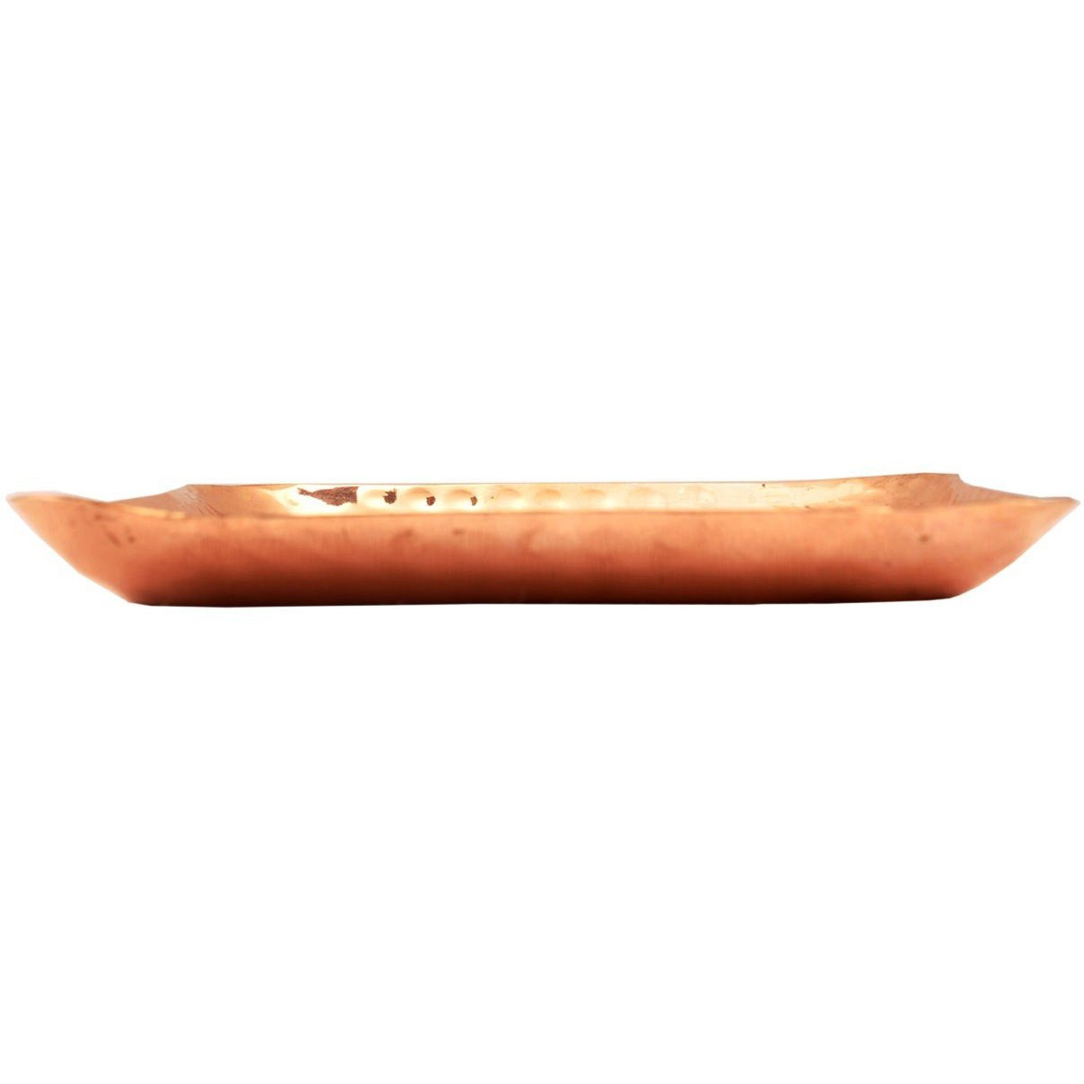 IndianArtVilla Copper Small Square Tray Platter- 8.0 Inch Length