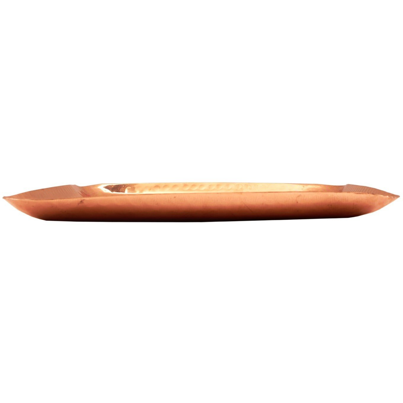 IndianArtVilla Copper Square Tray Platter- 10 Inch Length
