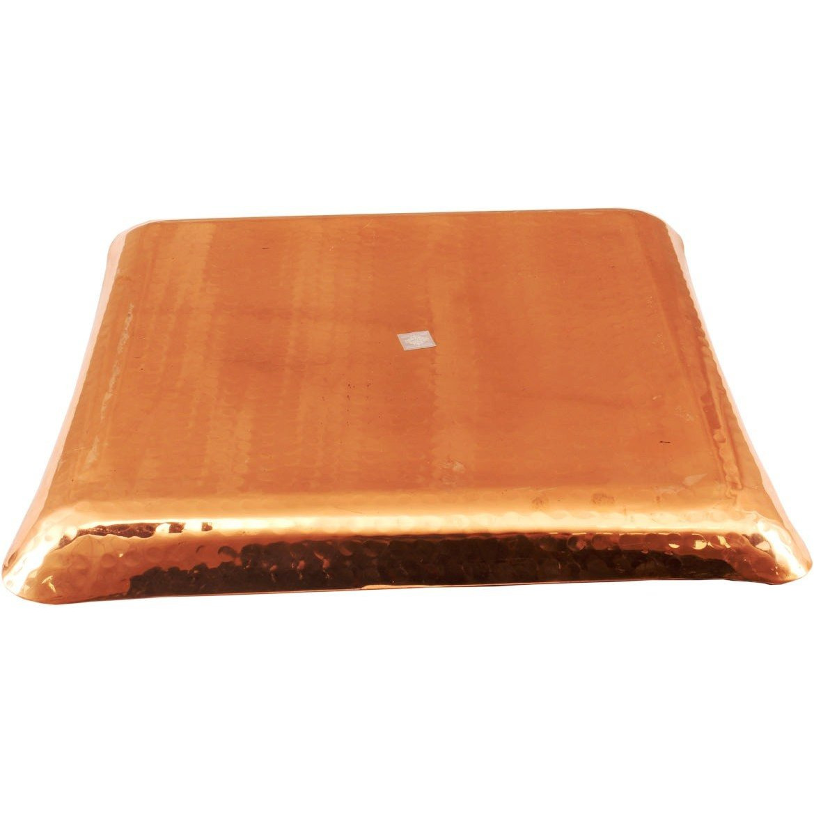 IndianArtVilla Copper Square Tray Platter- 12 Inch Length