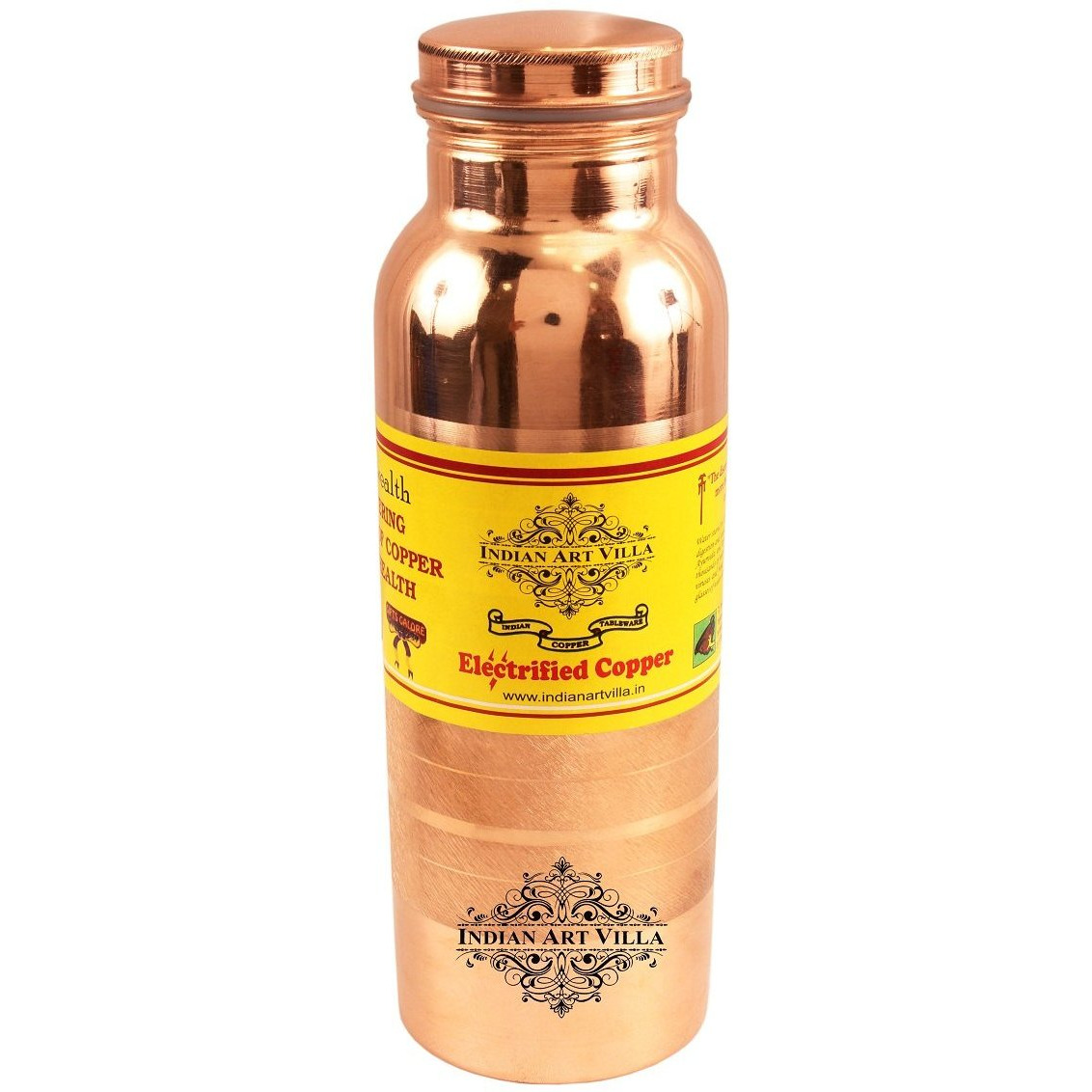 IndianArtVilla Copper Luxury Leak Proof Bottle 33Oz