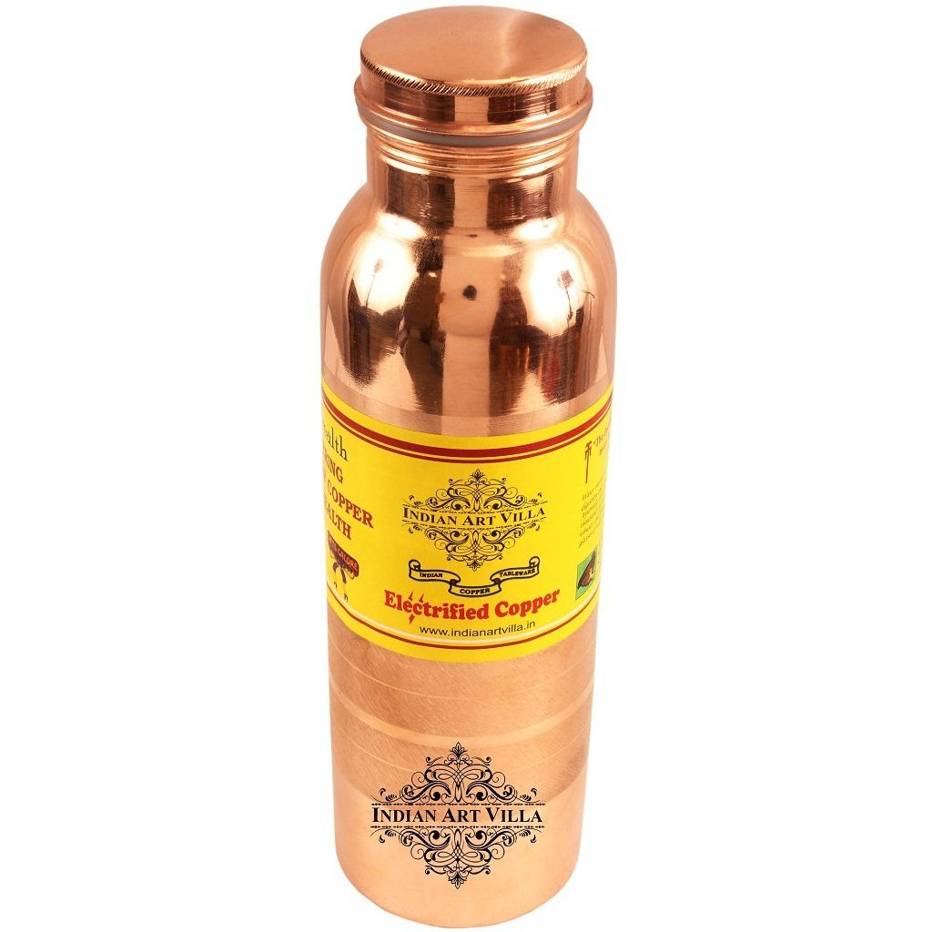 IndianArtVilla Copper Luxury Leak Proof Bottle 33Oz