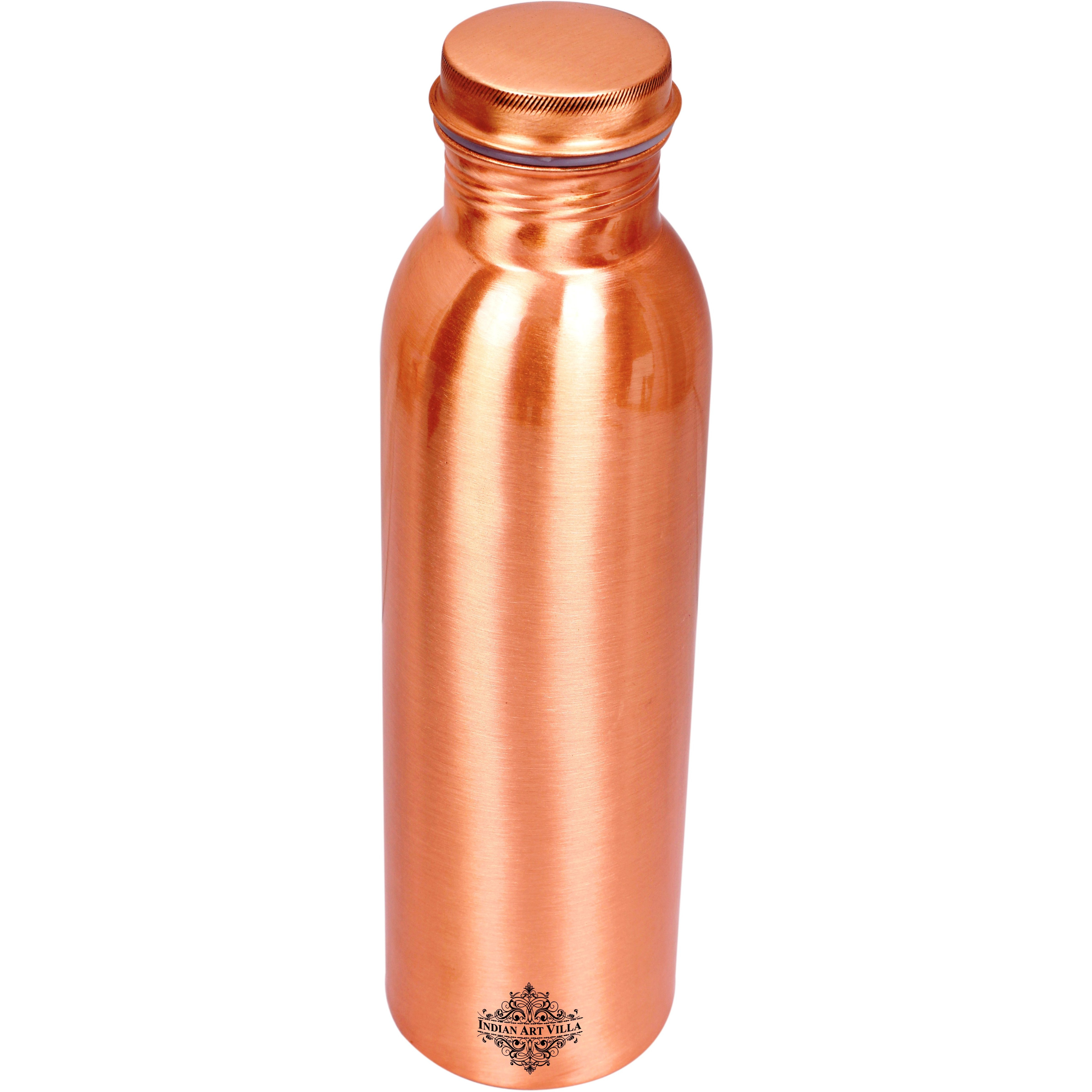 IndianArtVilla Copper Matt Finish Lacqour Coated Q7 Bottle 30Oz