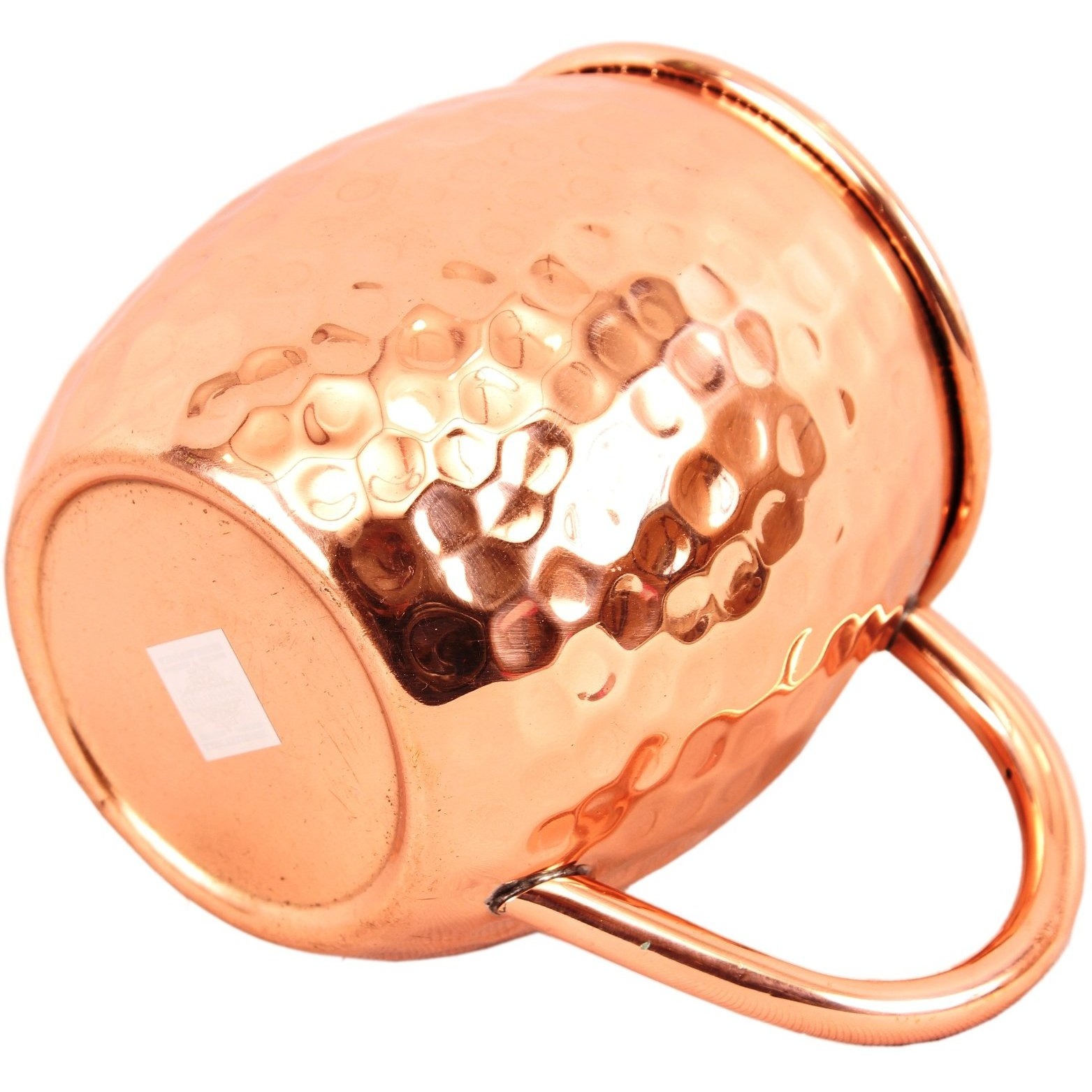 Indian Art Villa Copper Round Hammered Mug & Copper Handle 17Oz