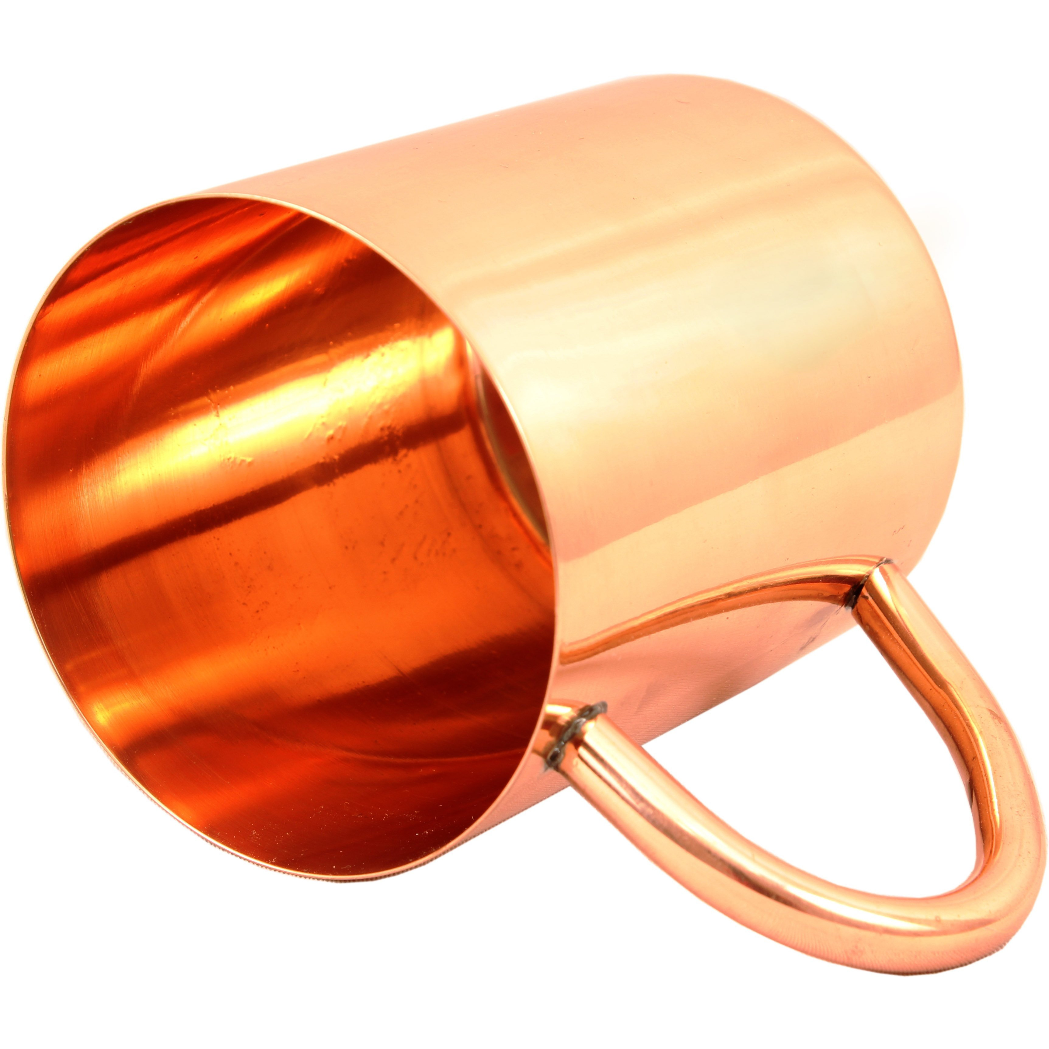Indian Art Villa Copper Round Plain Mug 11 Oz