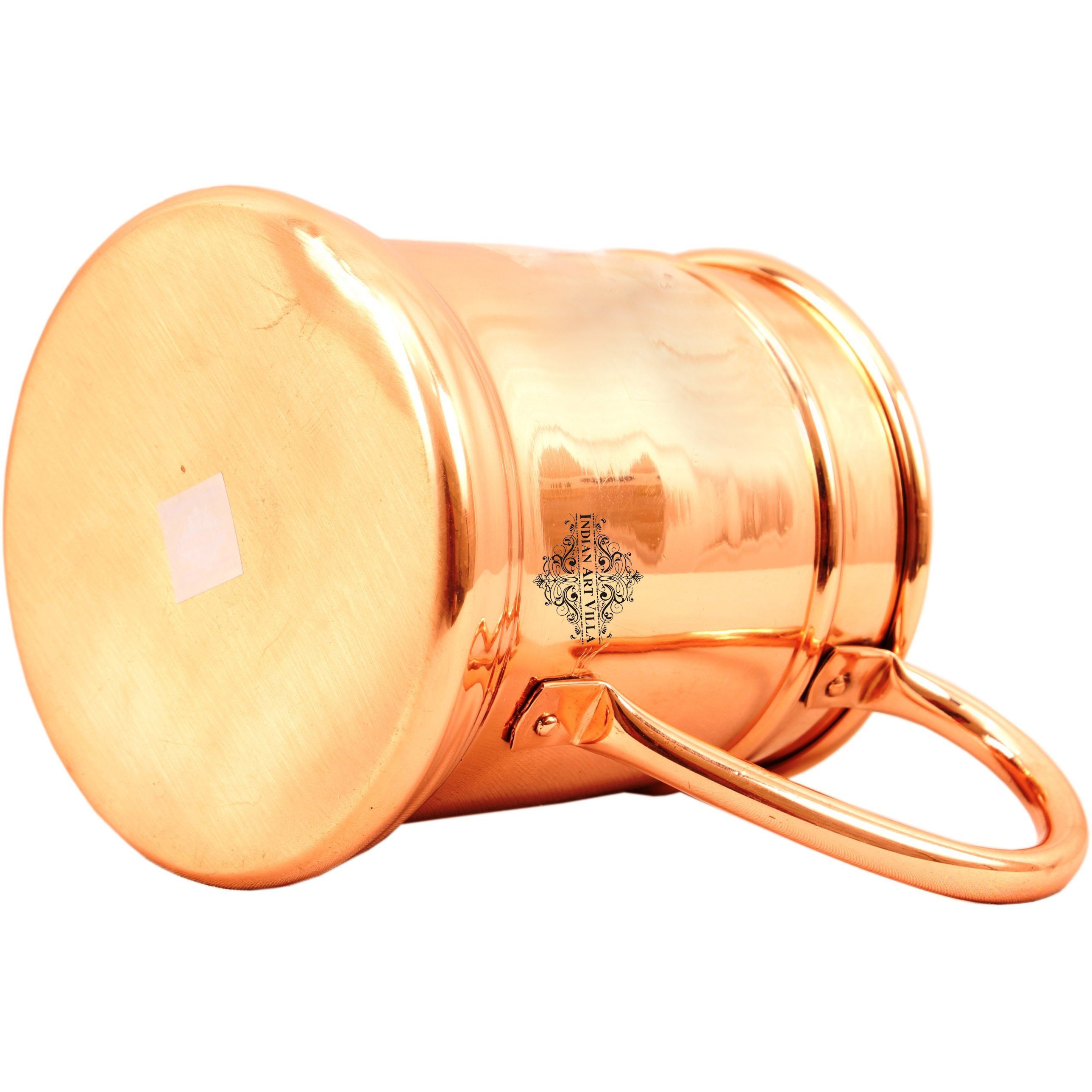 Indian Art Villa Copper Big Mug with 3 Ring 20 Oz