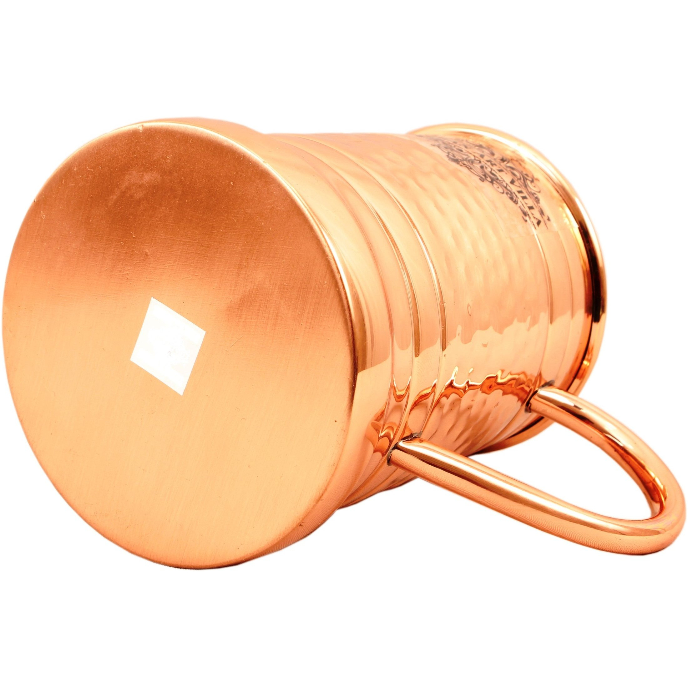 Indian Art Villa Copper Big Hammer Mug with 3 Ring 20 Oz