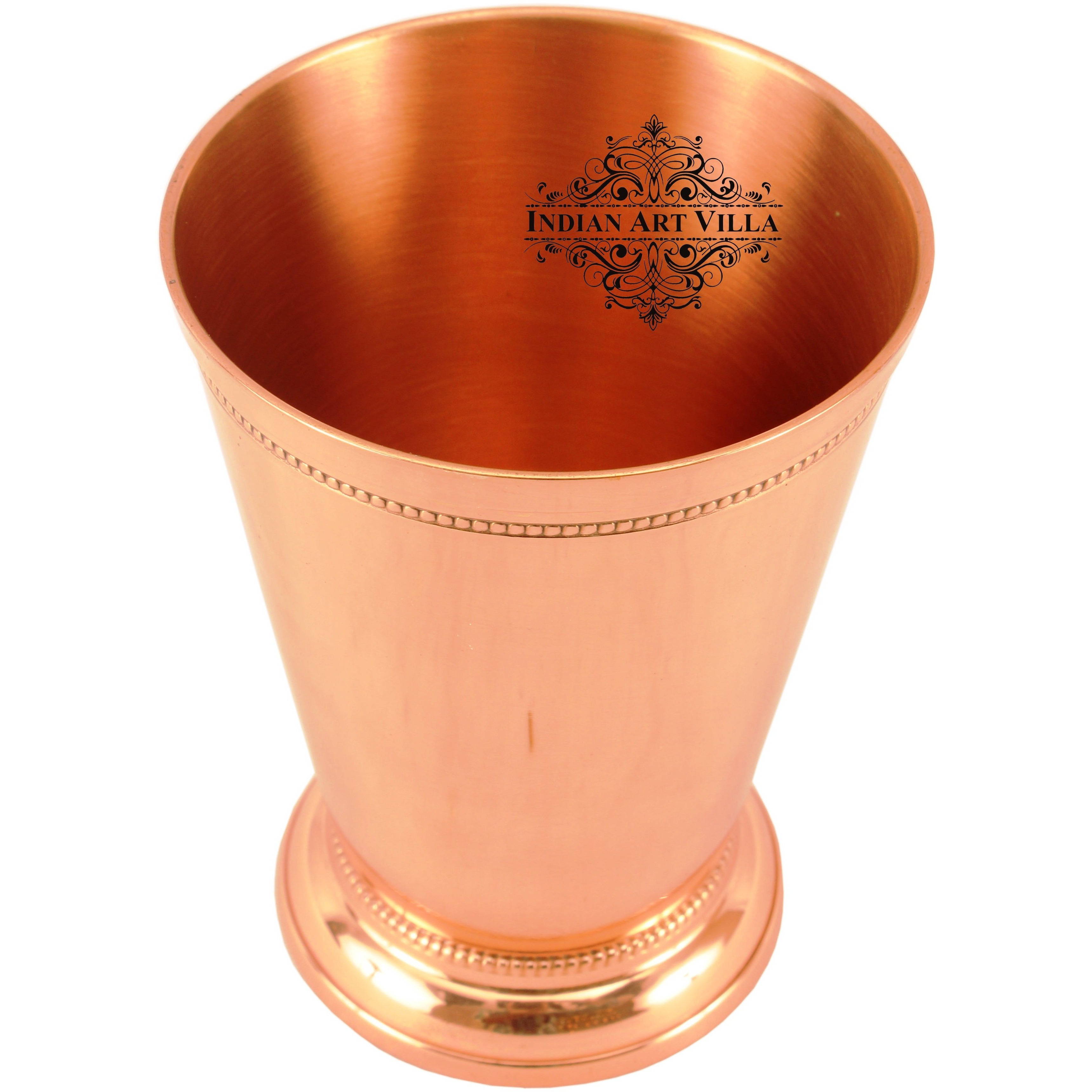 Indian Art Villa Copper Julep Design Tumbler 10 Oz