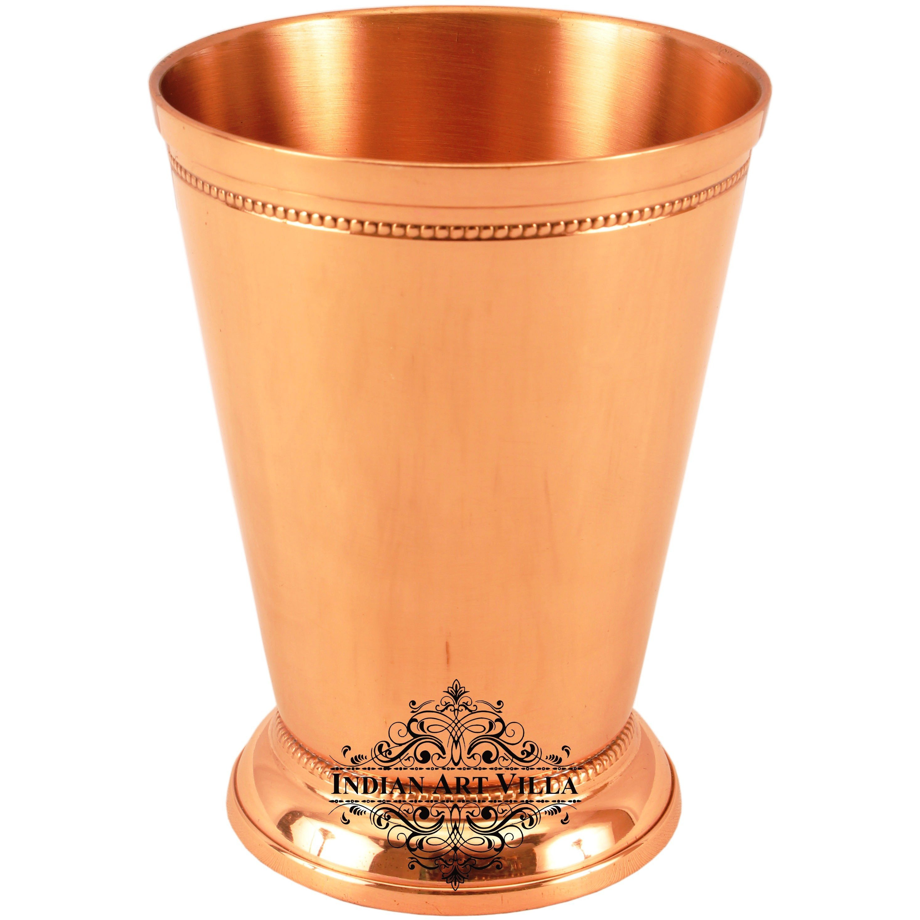 Indian Art Villa Copper Julep Design Tumbler 10 Oz
