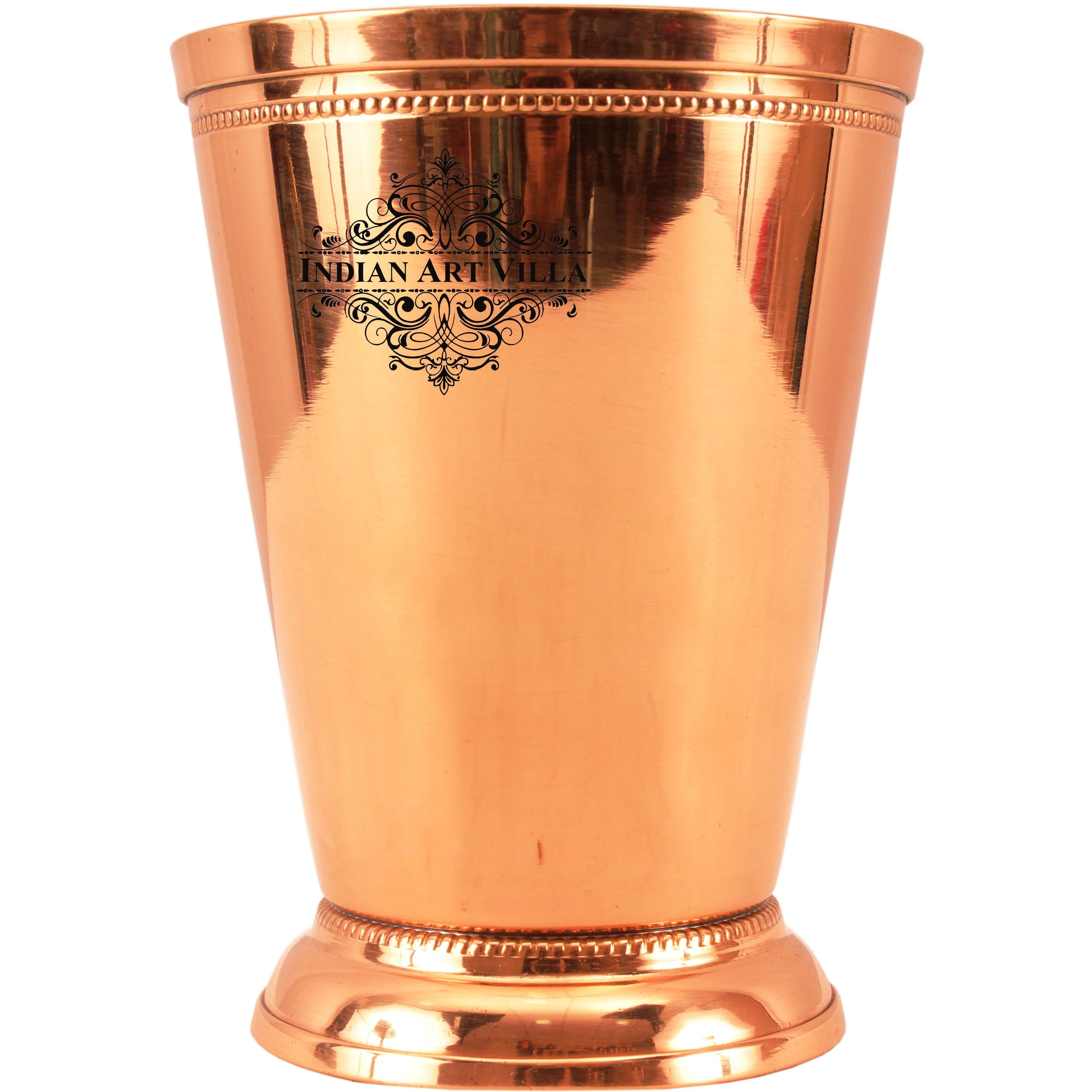 Indian Art Villa Copper Julep Design Tumbler 10 Oz