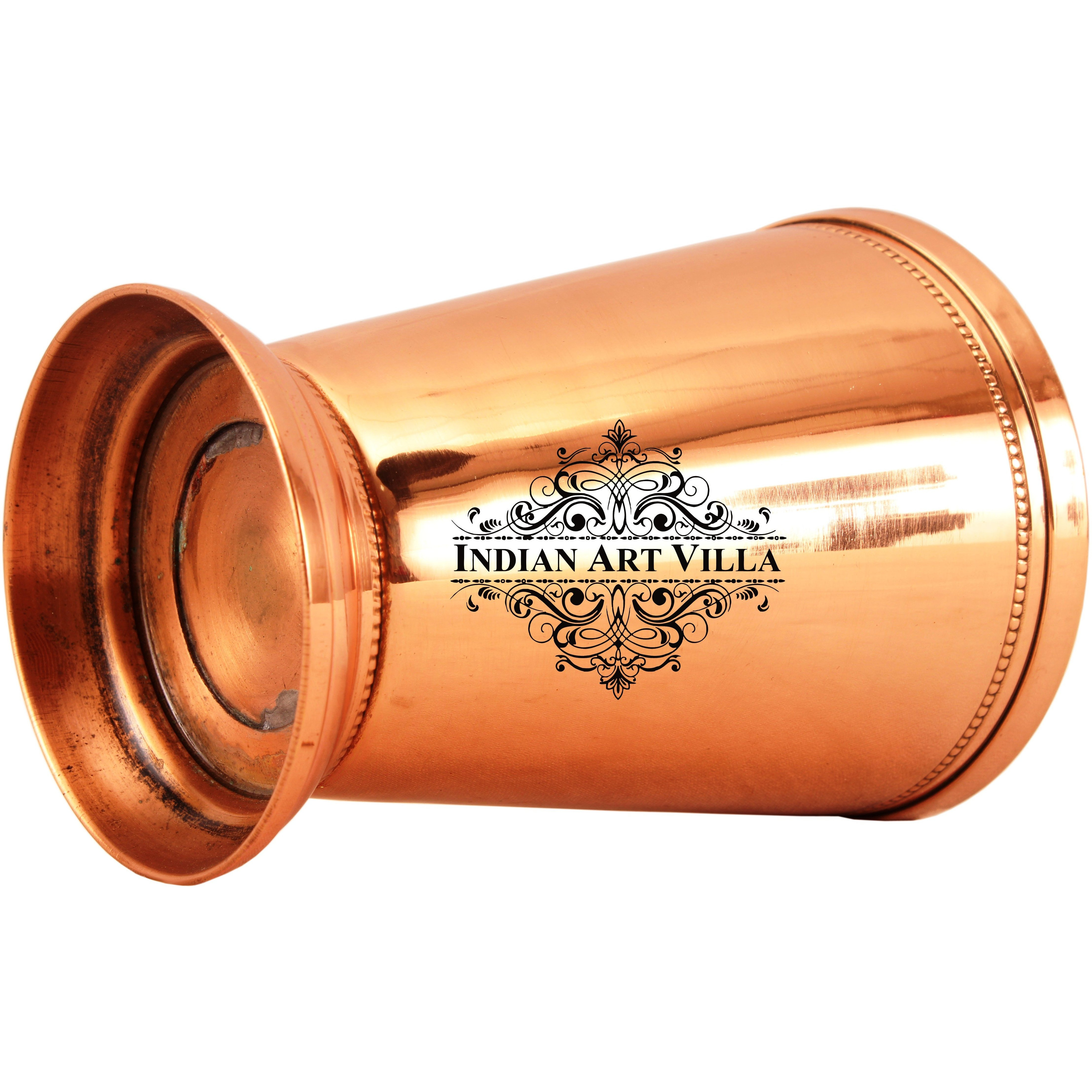Indian Art Villa Copper Julep Design Tumbler 10 Oz