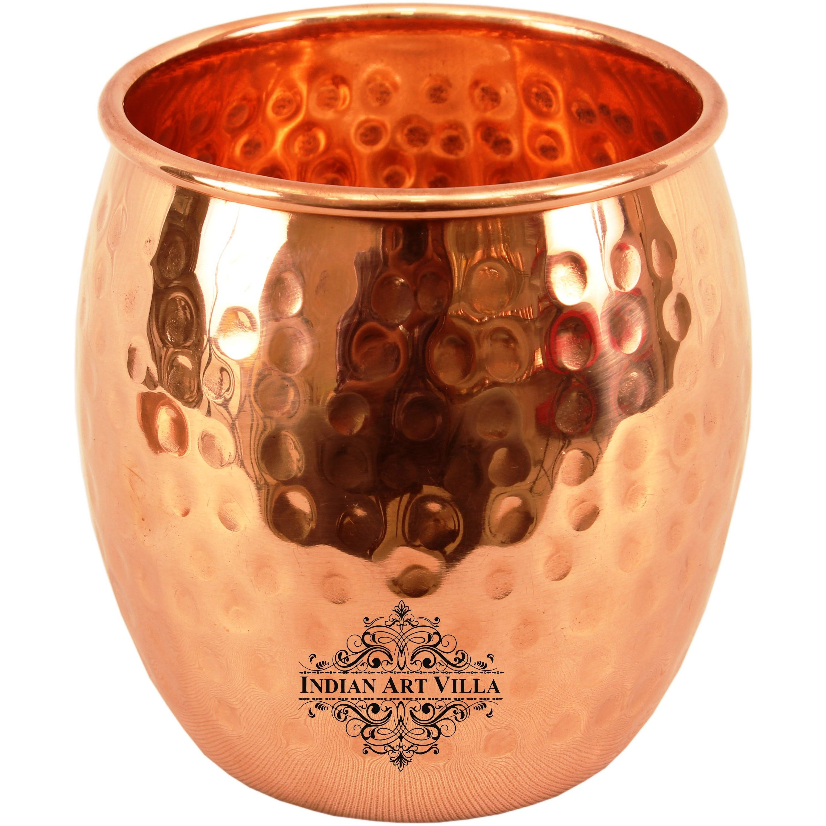 Indian Art Villa Copper Round Mug Tumbler 18 Oz