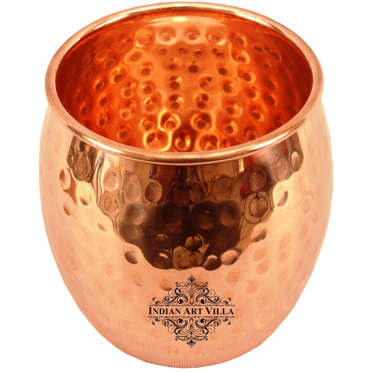 Indian Art Villa Copper Round Mug Tumbler 18 Oz