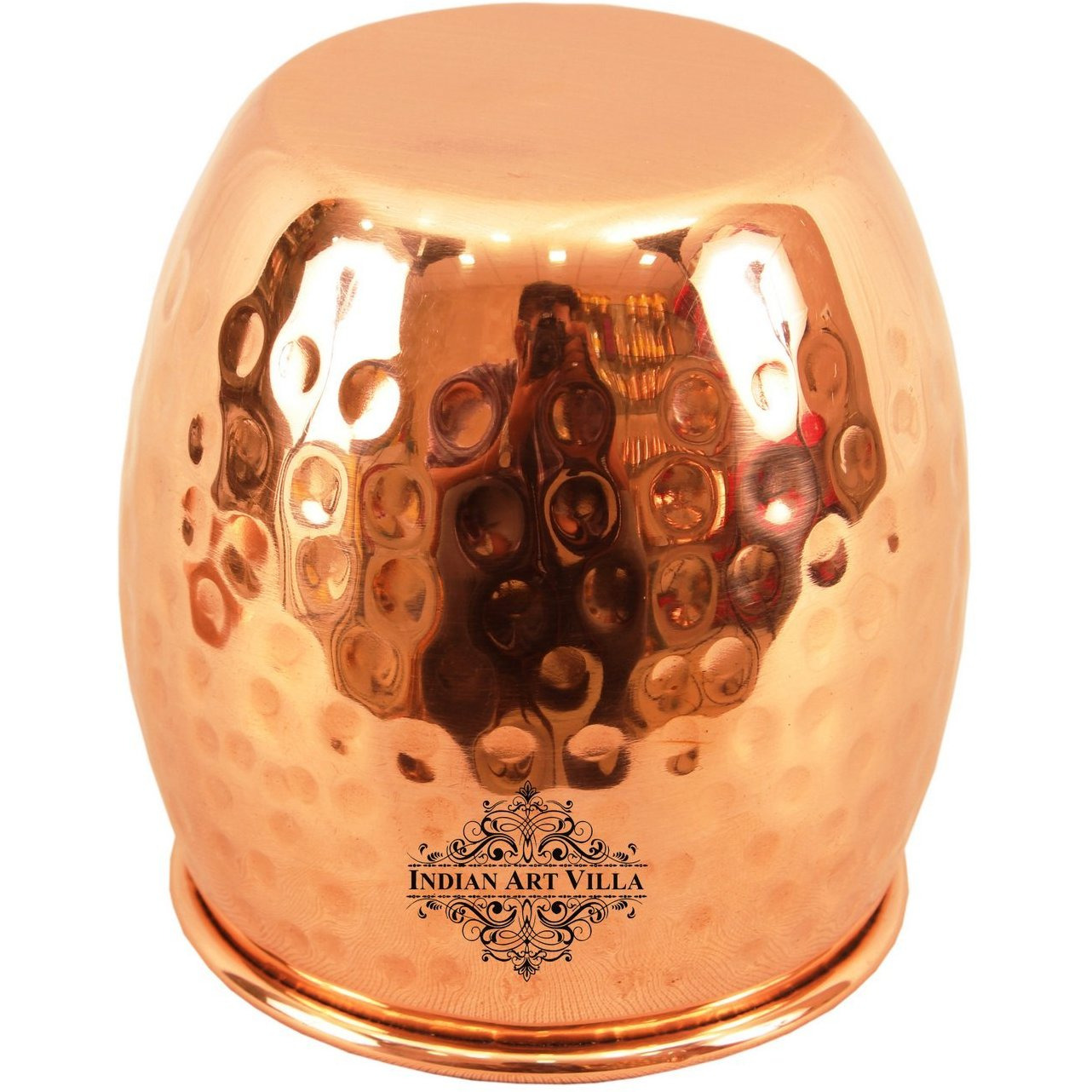 Indian Art Villa Copper Round Mug Tumbler 18 Oz