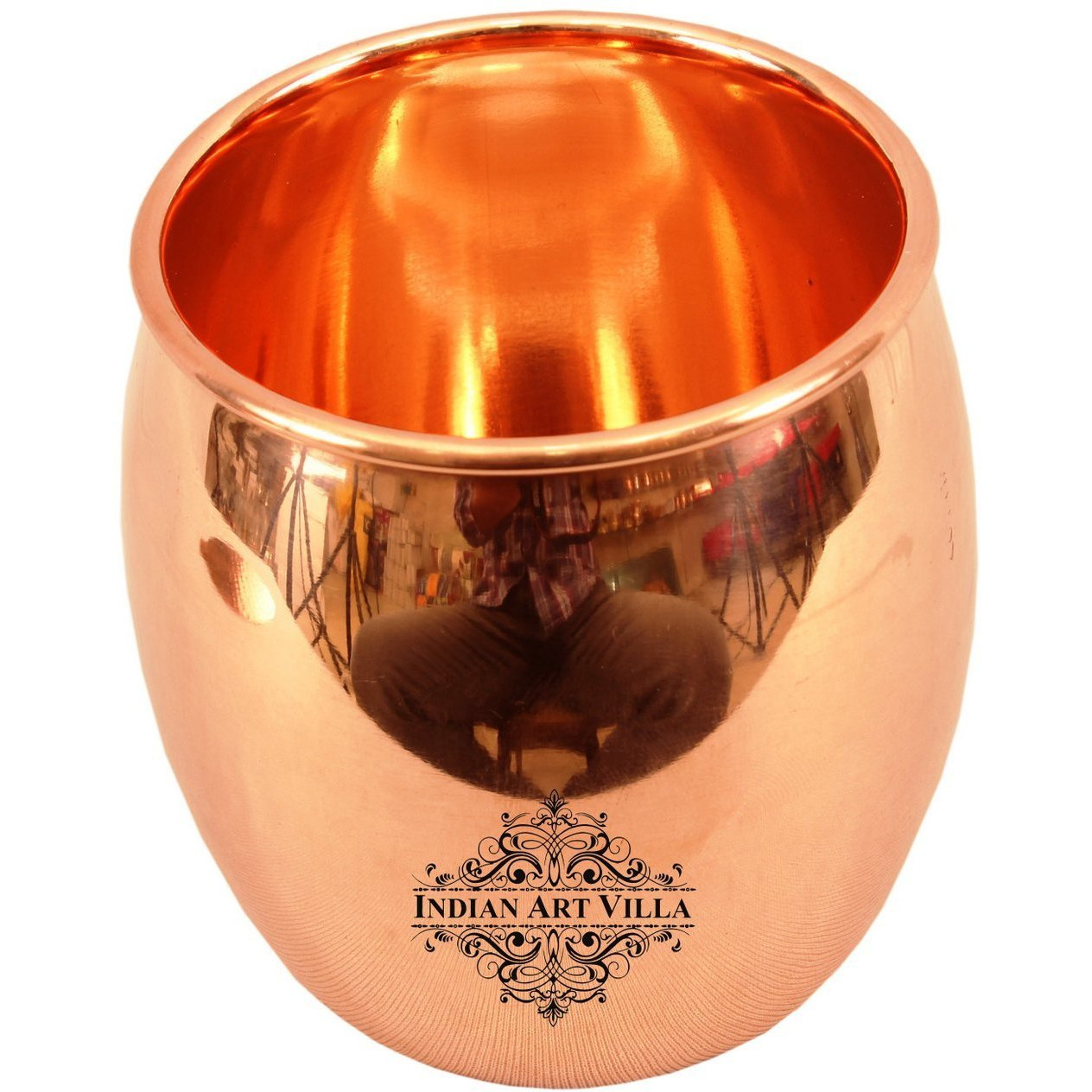 Indian Art Villa Copper Plain Mug Tumbler 19 Oz