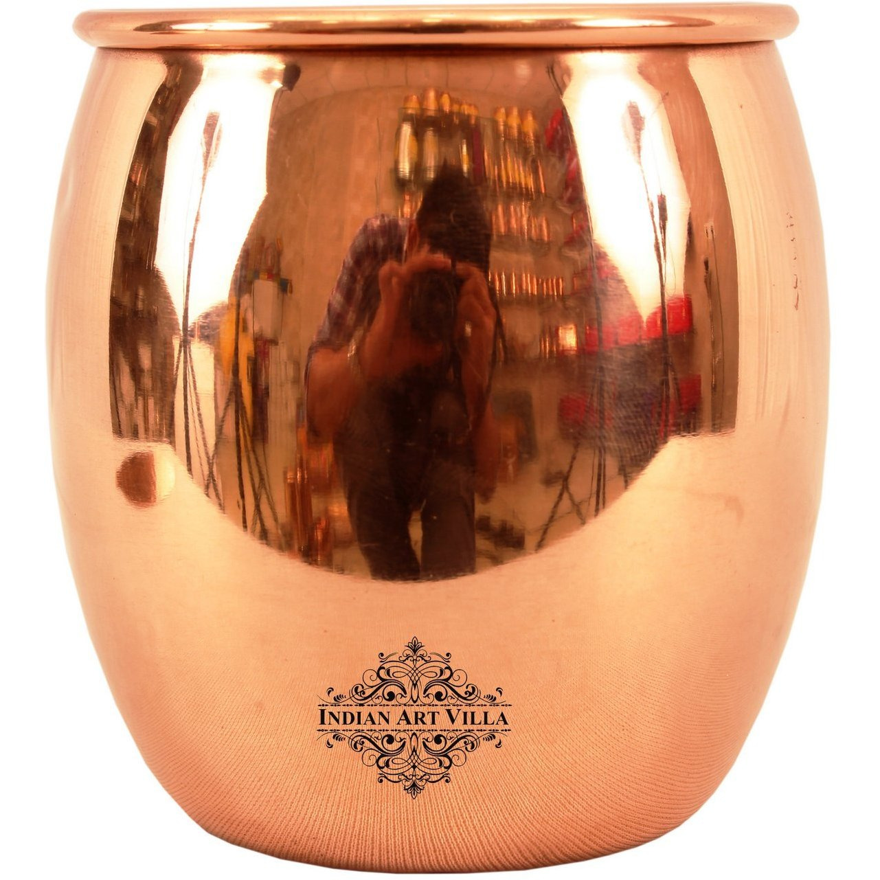 Indian Art Villa Copper Plain Mug Tumbler 19 Oz