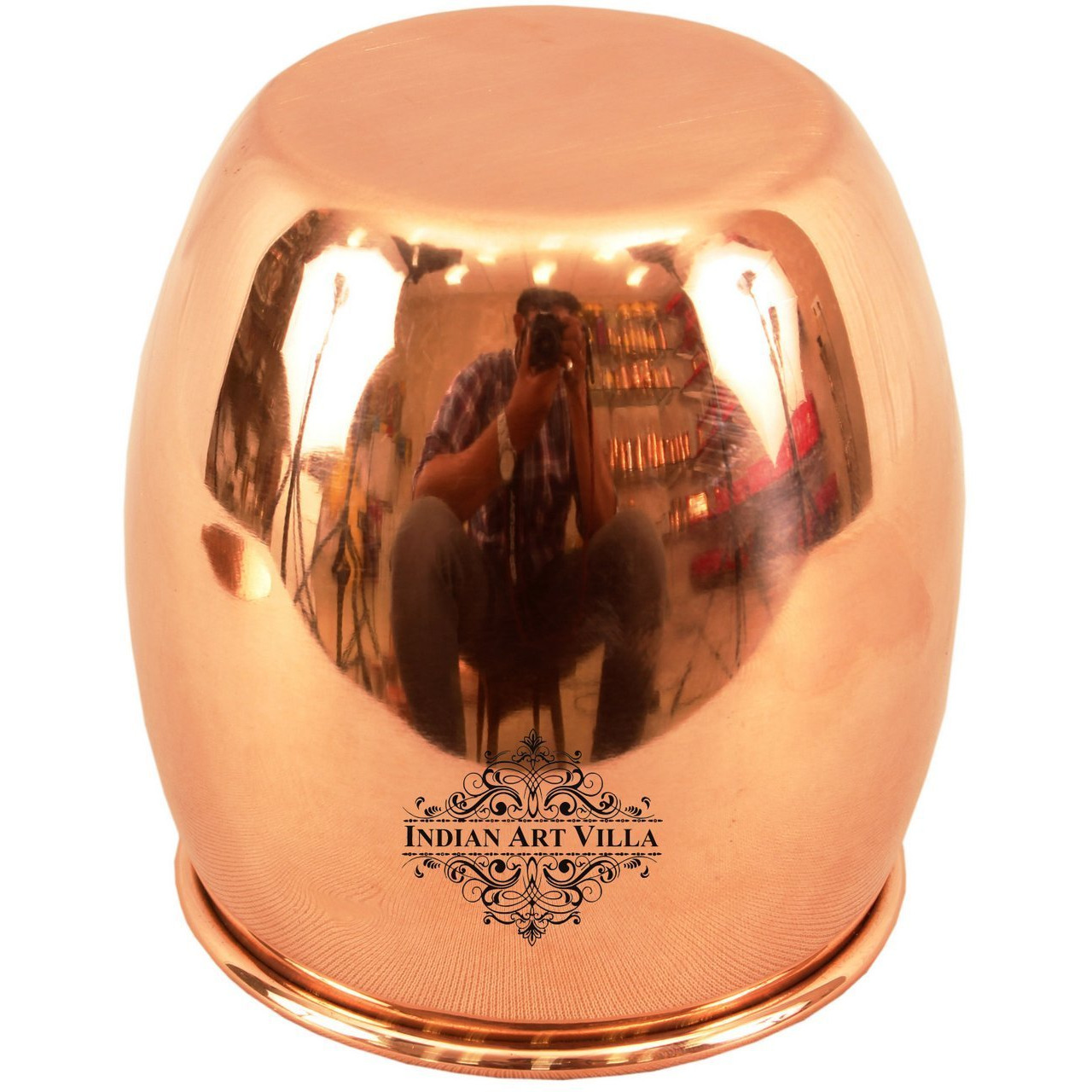 Indian Art Villa Copper Plain Mug Tumbler 19 Oz