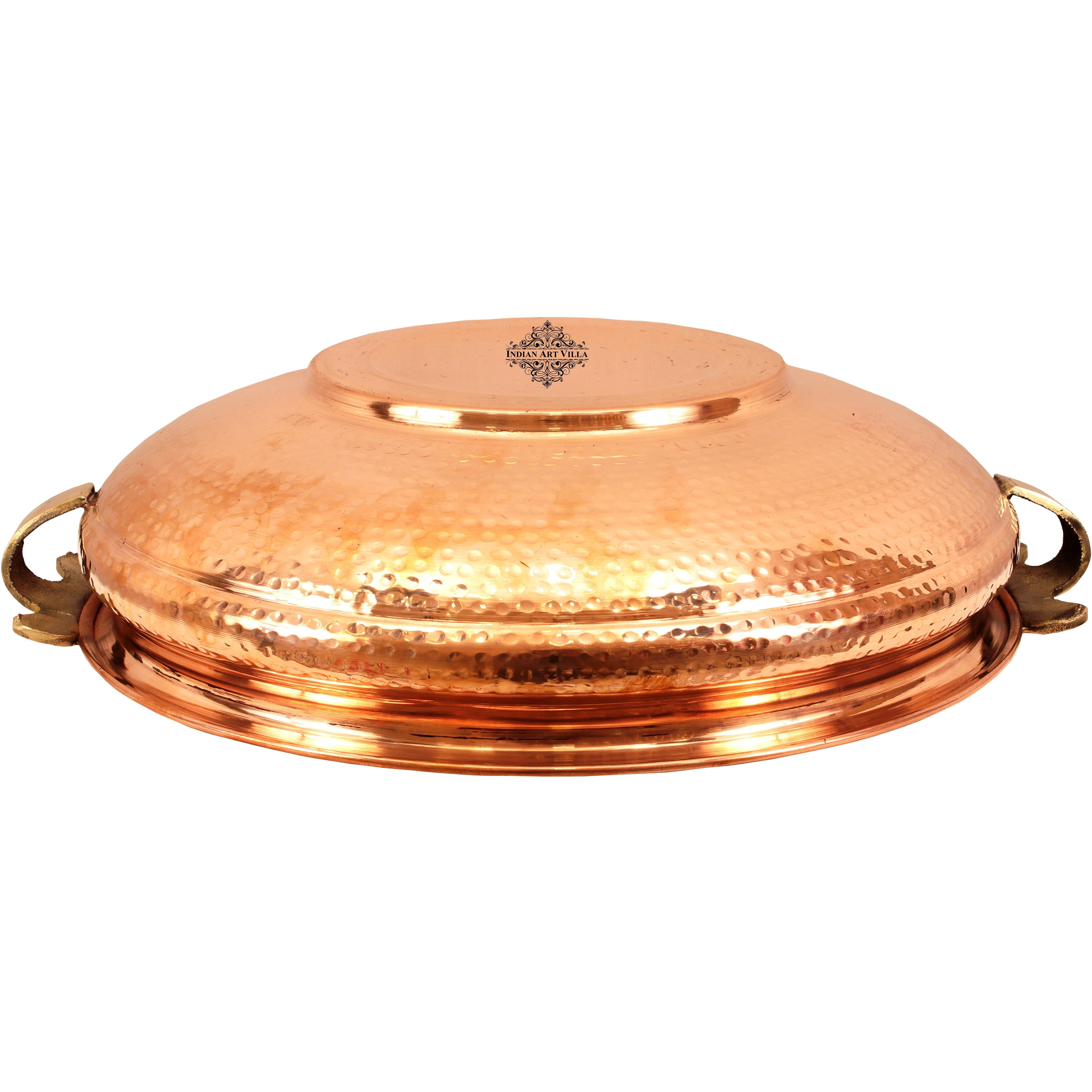 Indian Art Villa Copper  Hammered Urli Width 16  inch