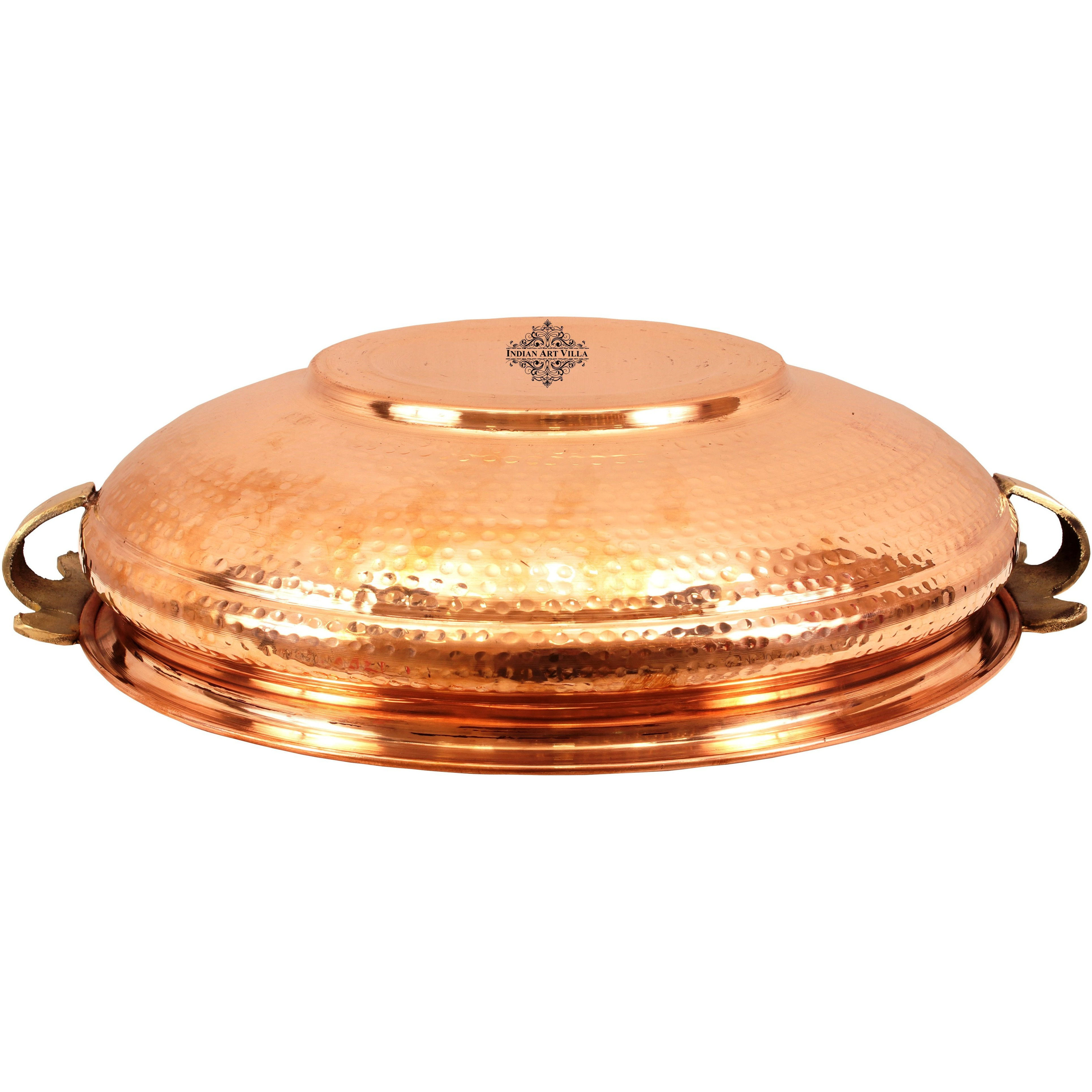 Indian Art Villa Copper  Hammered Urli Width 18  inch, 541 Oz