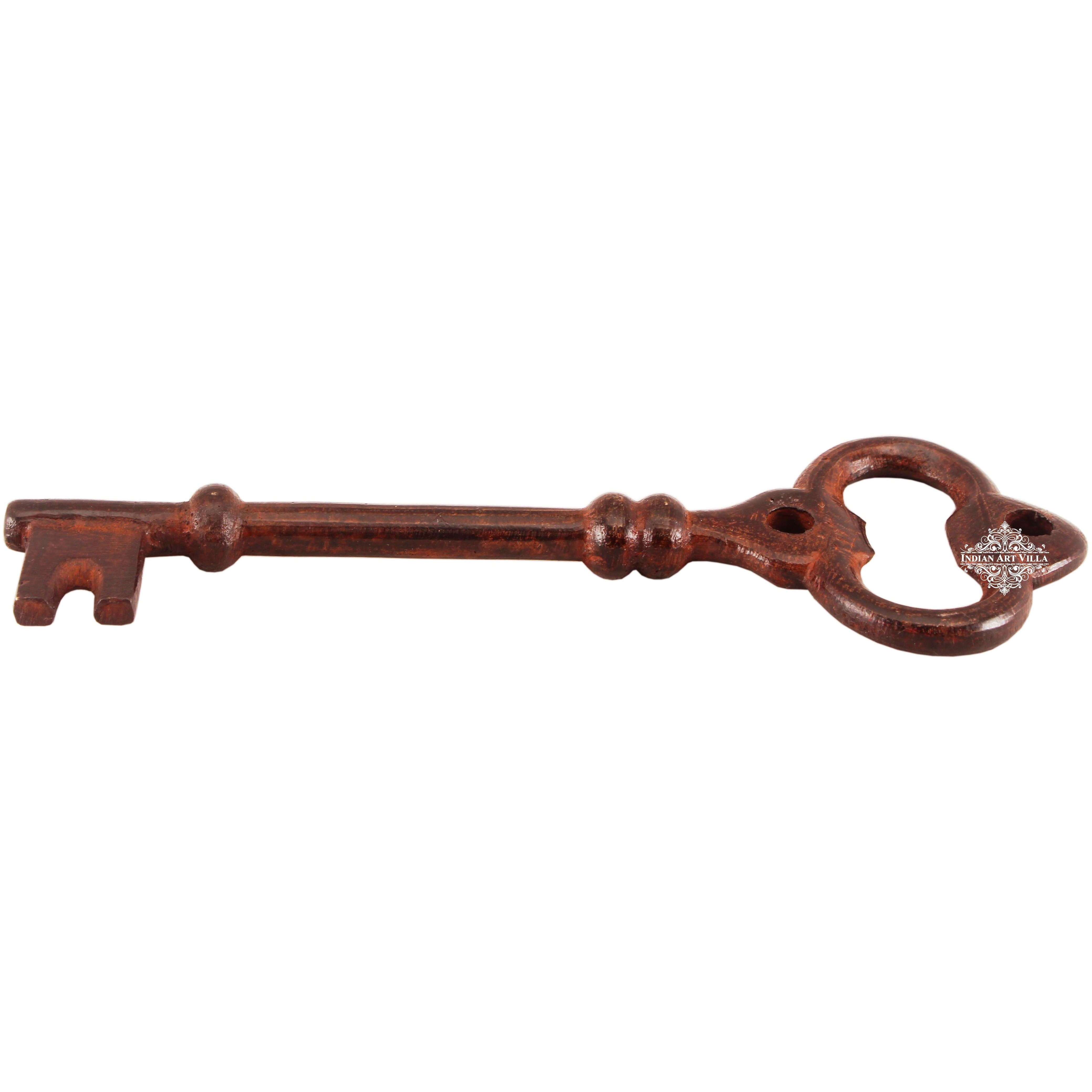 Indian Art Villa Steel Copper Plated Black Polished Key Shape Bottle Opener