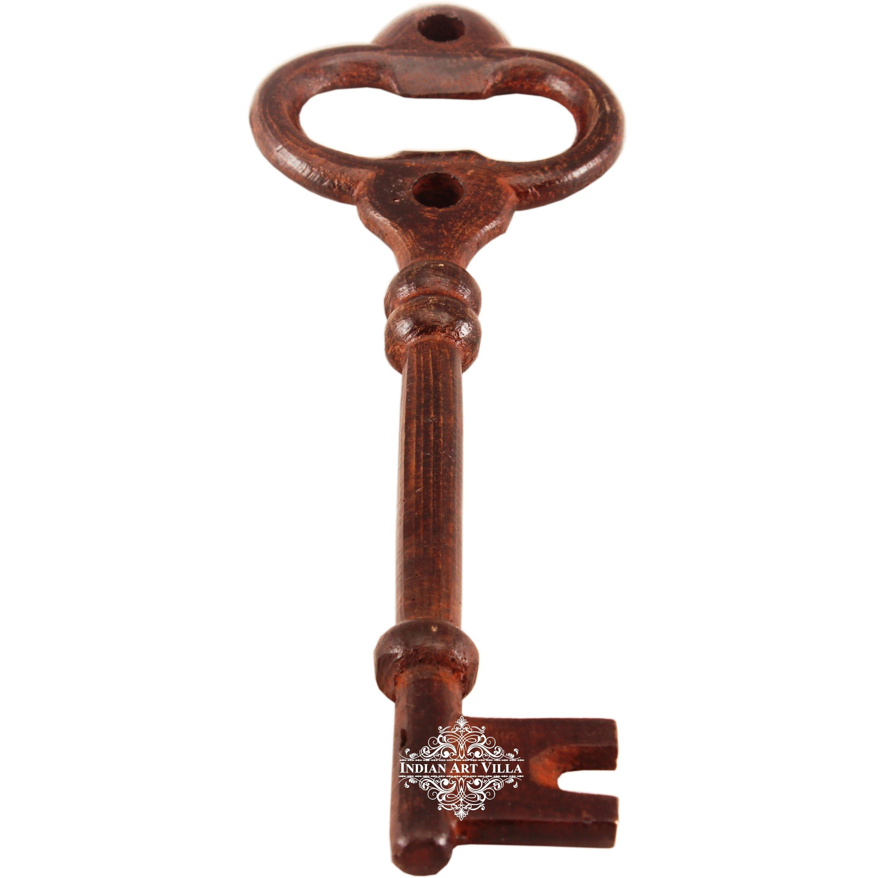 Indian Art Villa Steel Copper Plated Black Polished Key Shape Bottle Opener