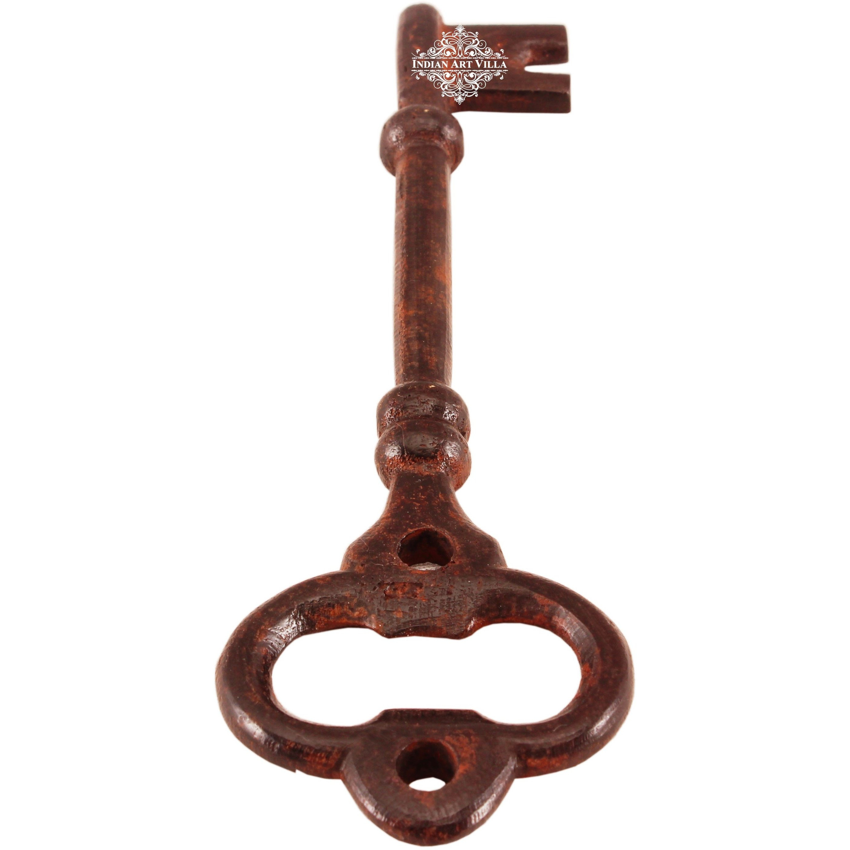Indian Art Villa Steel Copper Plated Black Polished Key Shape Bottle Opener
