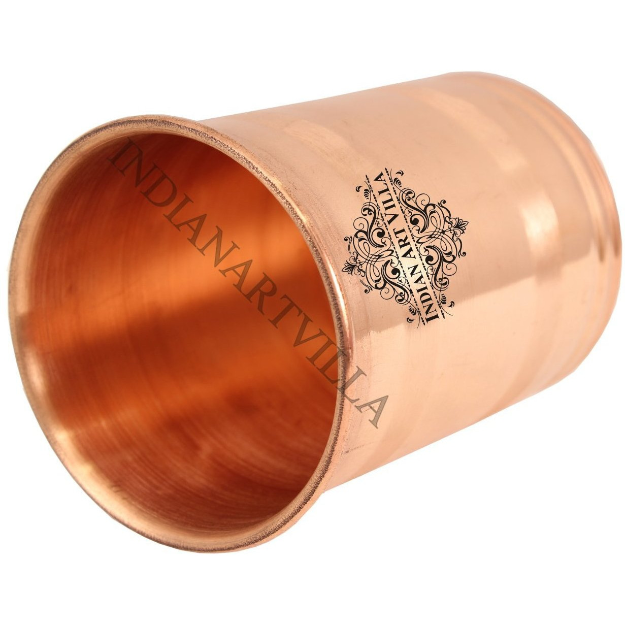 IndianArtVilla Copper Small Glass Tumbler  5 OZ Health Benefit Yoga Ayurveda