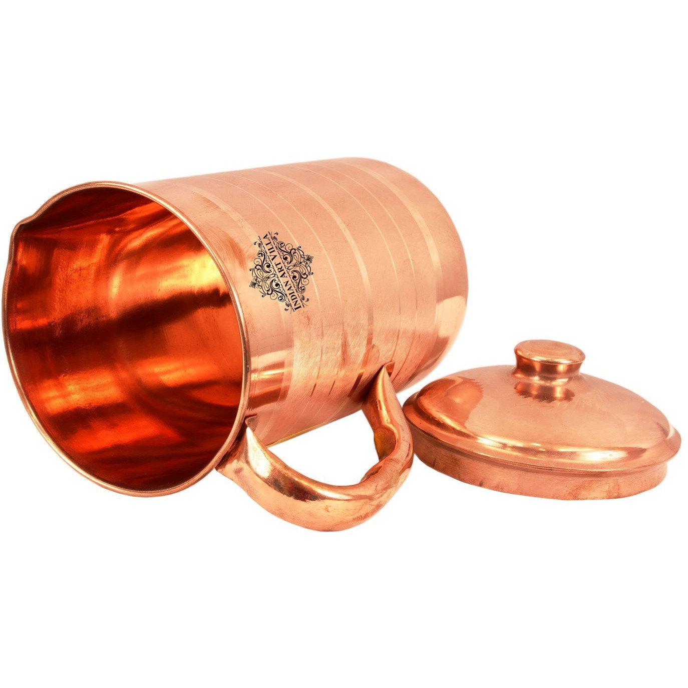 IndianArtVilla Copper Luxury Jug Pitcher 57 OZ storage Water Ayurveda Healing