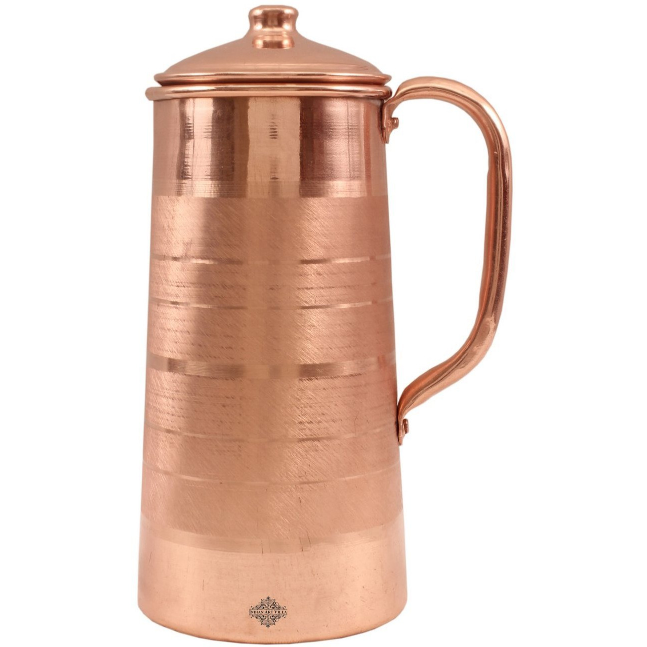 IndianArtVilla Copper Luxury Pyramid Design Jug Pitcher 33 OZ