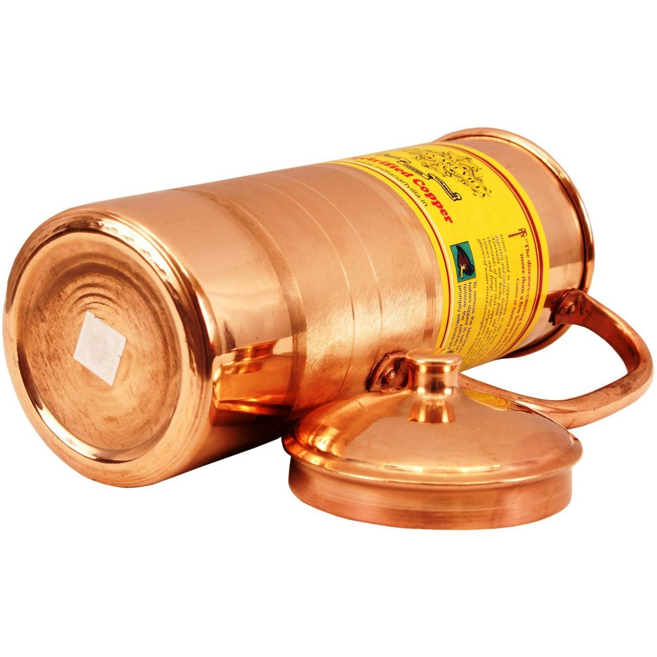 IndianArtVilla Copper Luxury Long Jug PitcherServing Storage Water  33 OZ