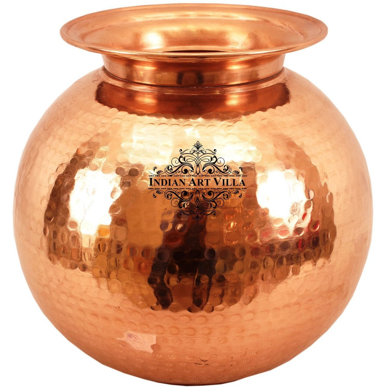 IndianArtVilla Pure Copper Water Pot Container with LidAyurveda Healing 219 OZ