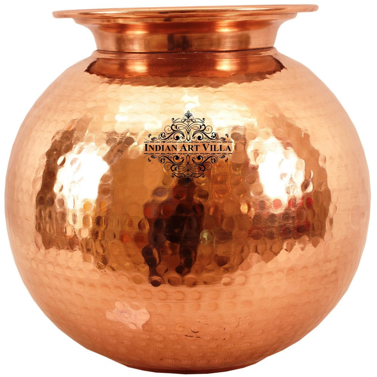 IndianArtVilla Pure Copper Water Pot Container with LidAyurveda Healing 219 OZ
