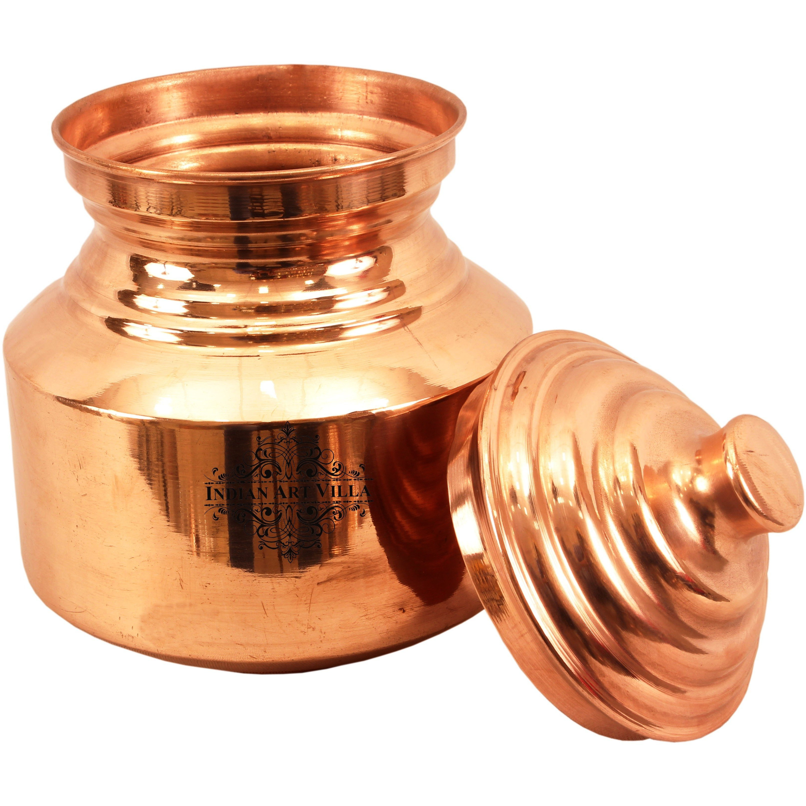 IndianArtVilla Copper Chari Water Pot Container & LidGood Health Benefit