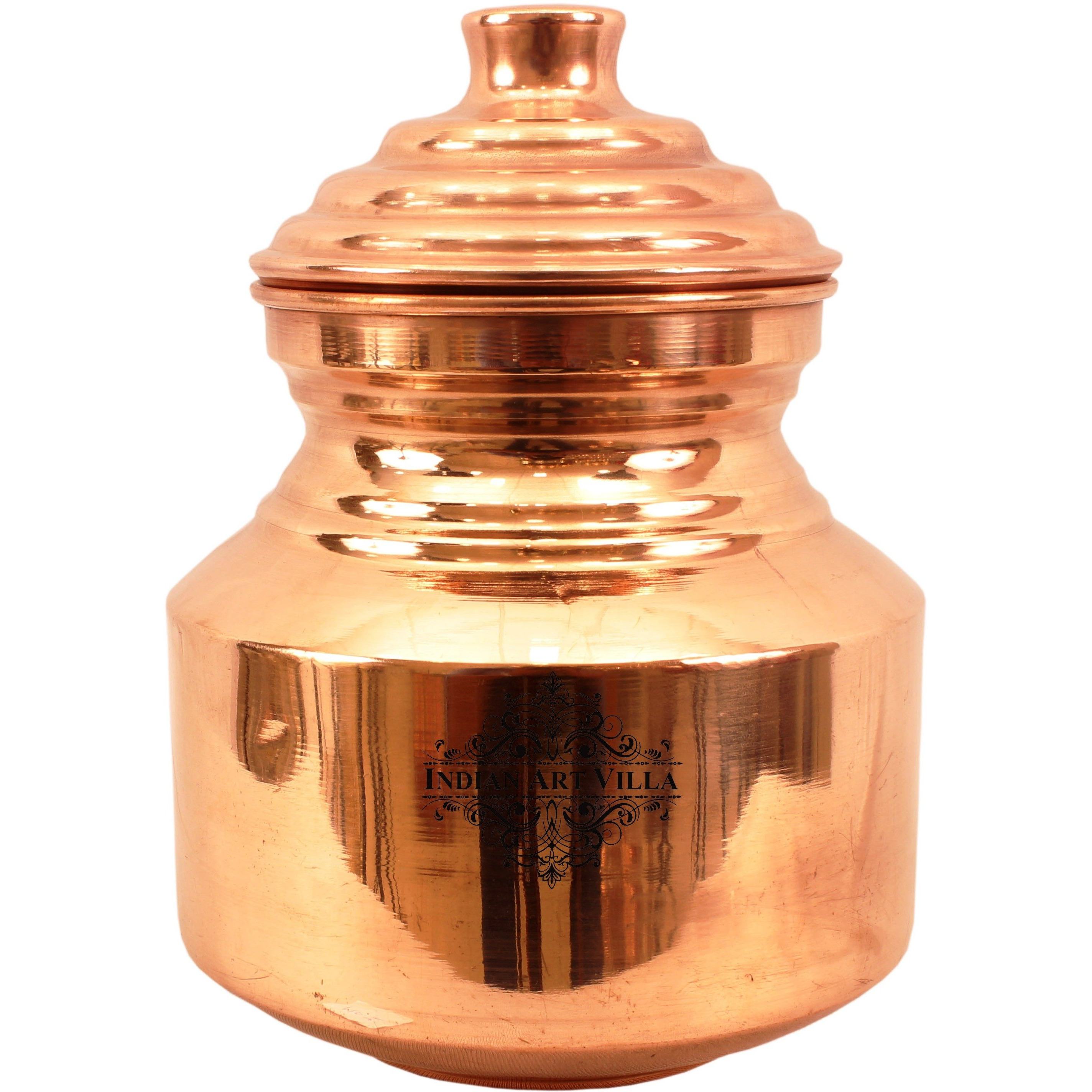 IndianArtVilla Copper Chari Water Pot Container & LidGood Health Benefit