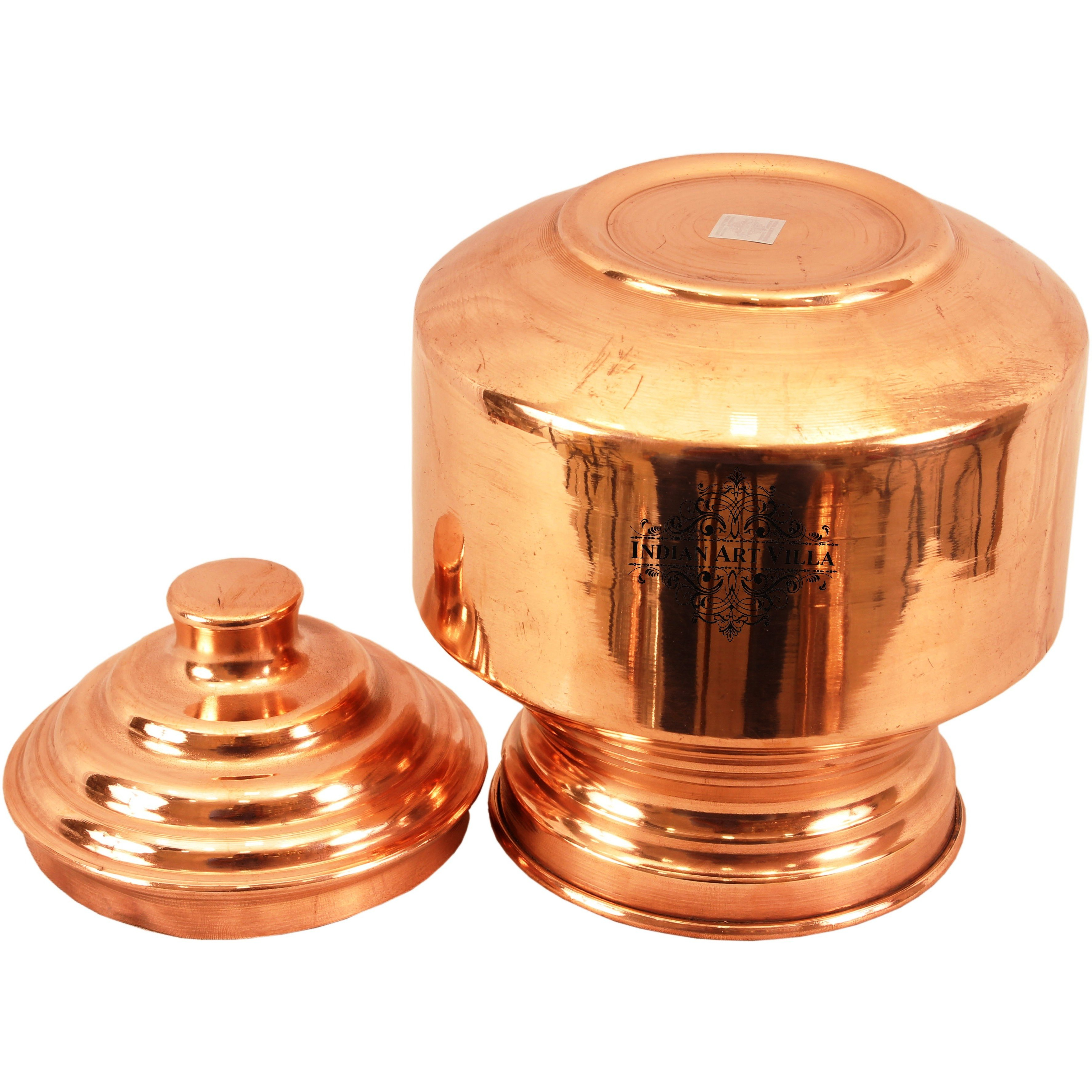 IndianArtVilla Copper Chari Water Pot Container & LidGood Health Benefit