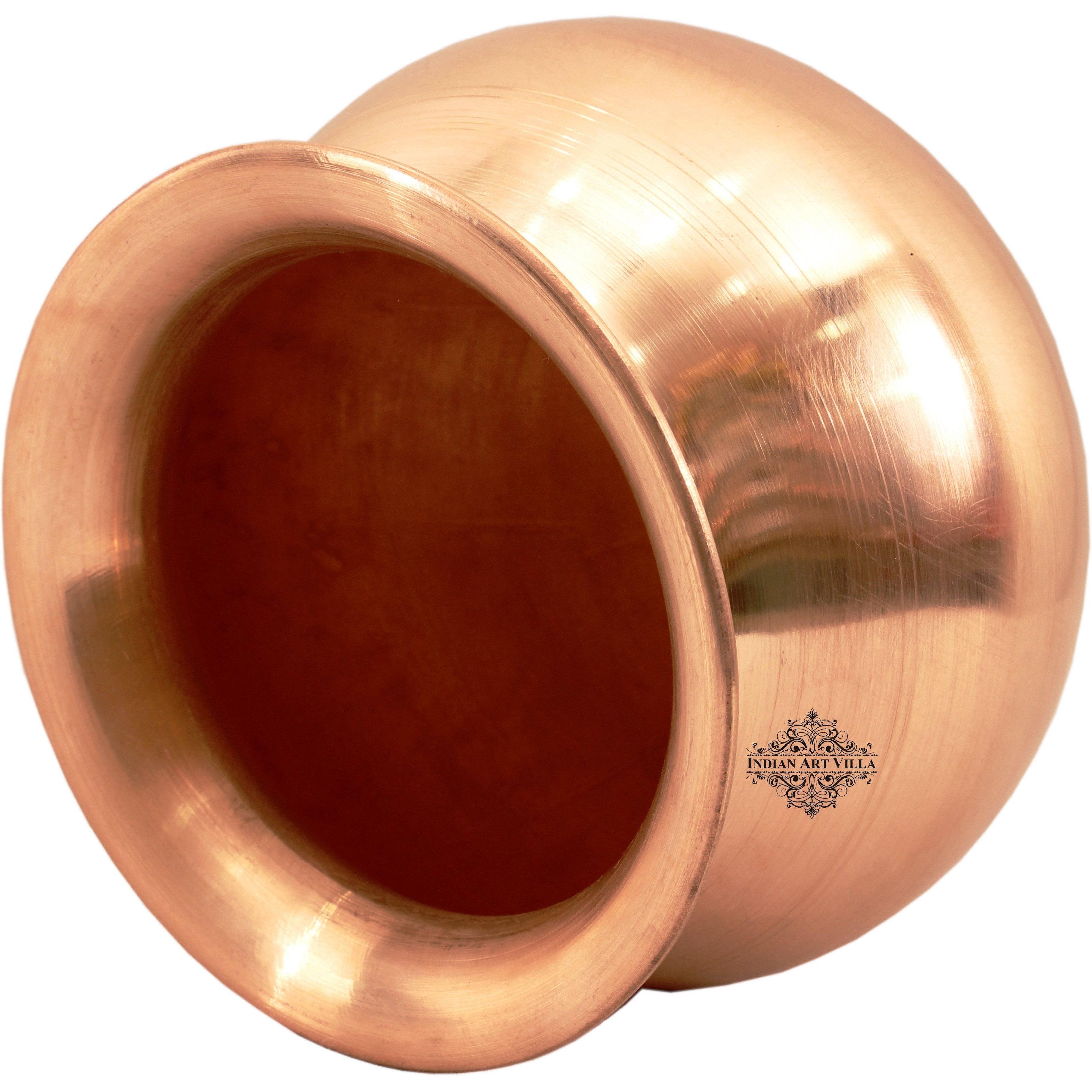 IndianArtVilla Pure Copper Lota PotWater Storage PotGood Health Benefits Yoga