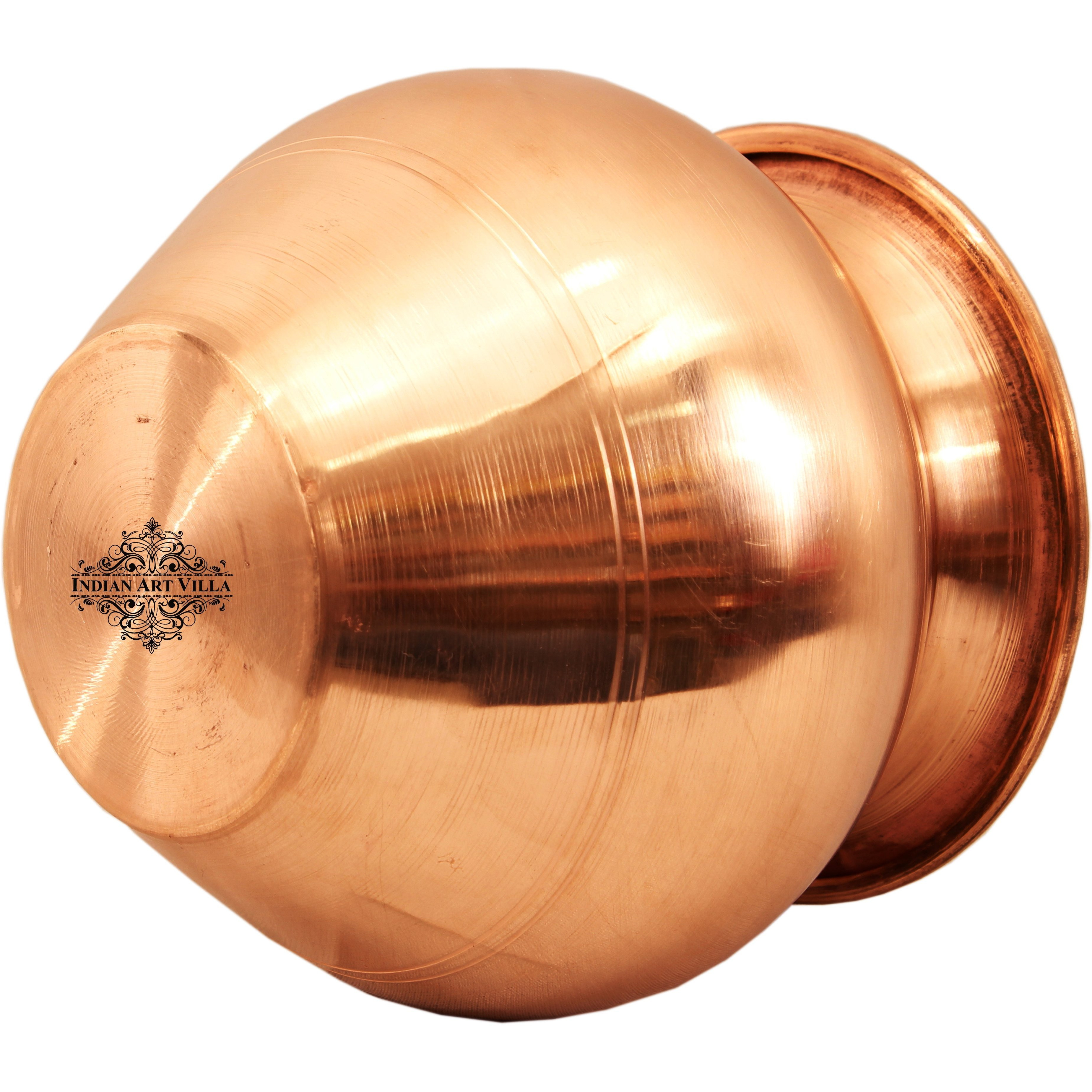 IndianArtVilla Pure Copper Lota PotWater Storage PotGood Health Benefits Yoga