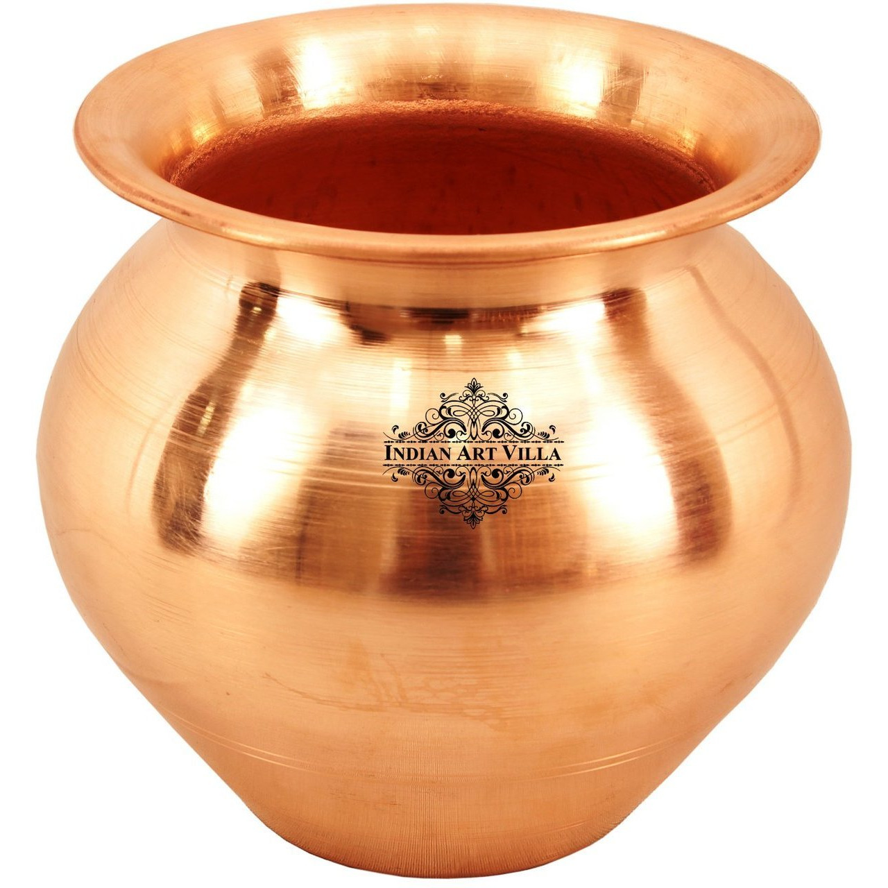 IndianArtVilla Pure Copper Lota PotWater Storage PotGood Health Benefit 13 OZ