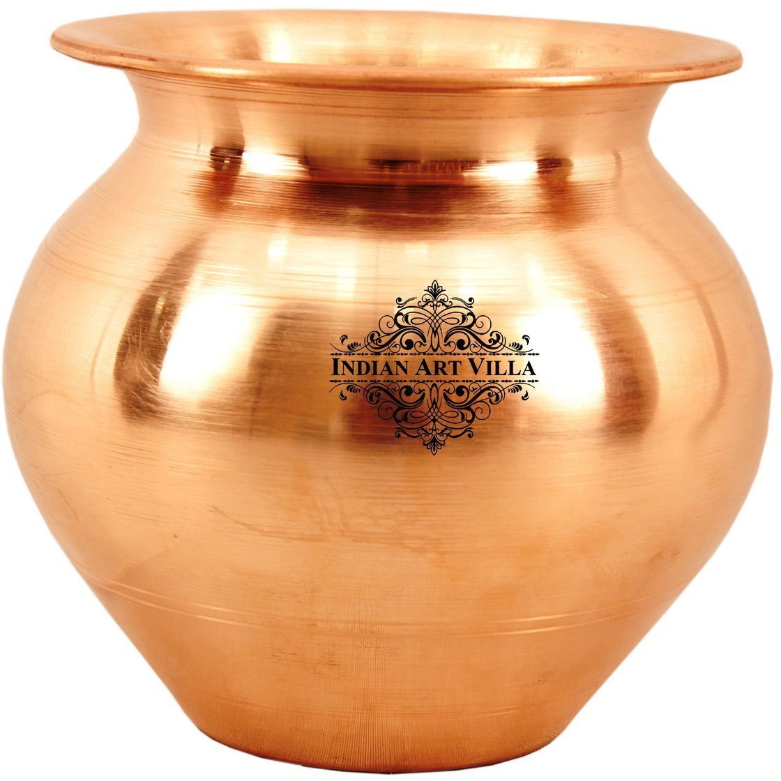 IndianArtVilla Pure Copper Lota PotWater Storage PotGood Health Benefit 13 OZ