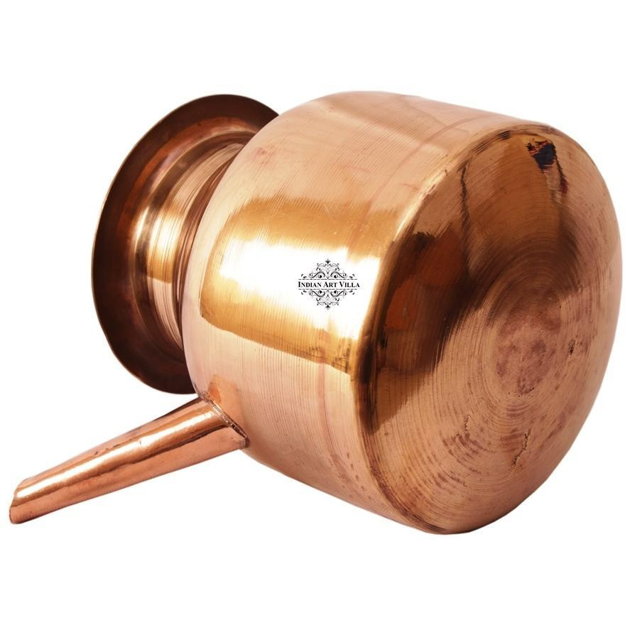 IndianArtVilla Copper Lota Kalash ContainerStoring & Serving Water 50 OZ