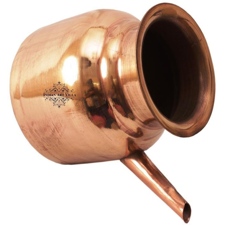 IndianArtVilla Copper Lota Kalash ContainerStoring & Serving Water 50 OZ