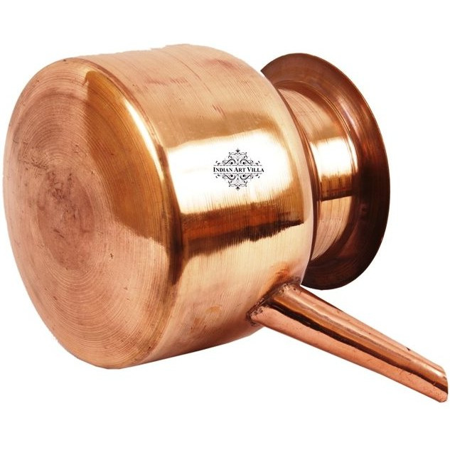 IndianArtVilla Copper Ramjhara Water Pot Storing & Serving Water 33 OZ