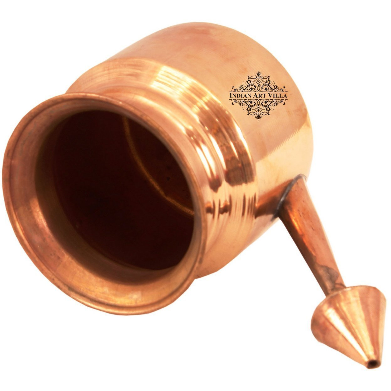 IndianArtVilla Pure Copper Netipot PotBenefit Yoga Ayurveda Healing 8 OZ