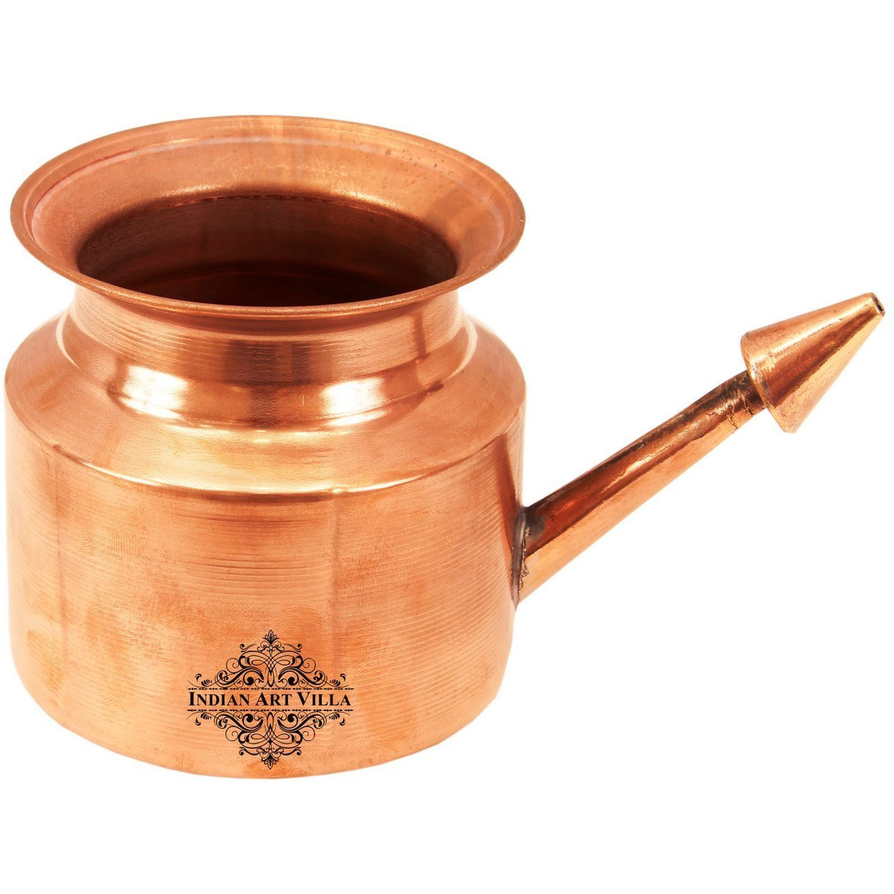 IndianArtVilla Pure Copper Netipot PotBenefit Yoga Ayurveda Healing 11 OZ