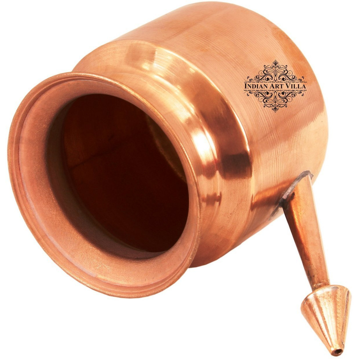 IndianArtVilla Pure Copper Netipot PotBenefit Yoga Ayurveda Healing 11 OZ