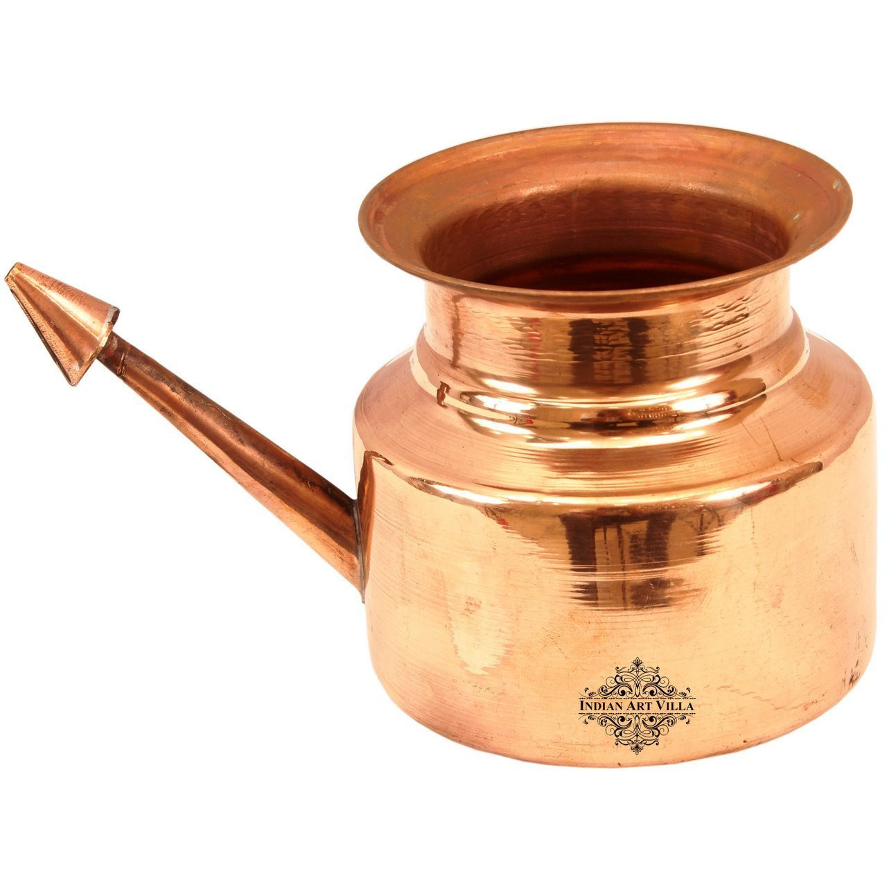 IndianArtVilla Pure Copper Netipot PotBenefit Yoga Ayurveda Healing 23 OZ
