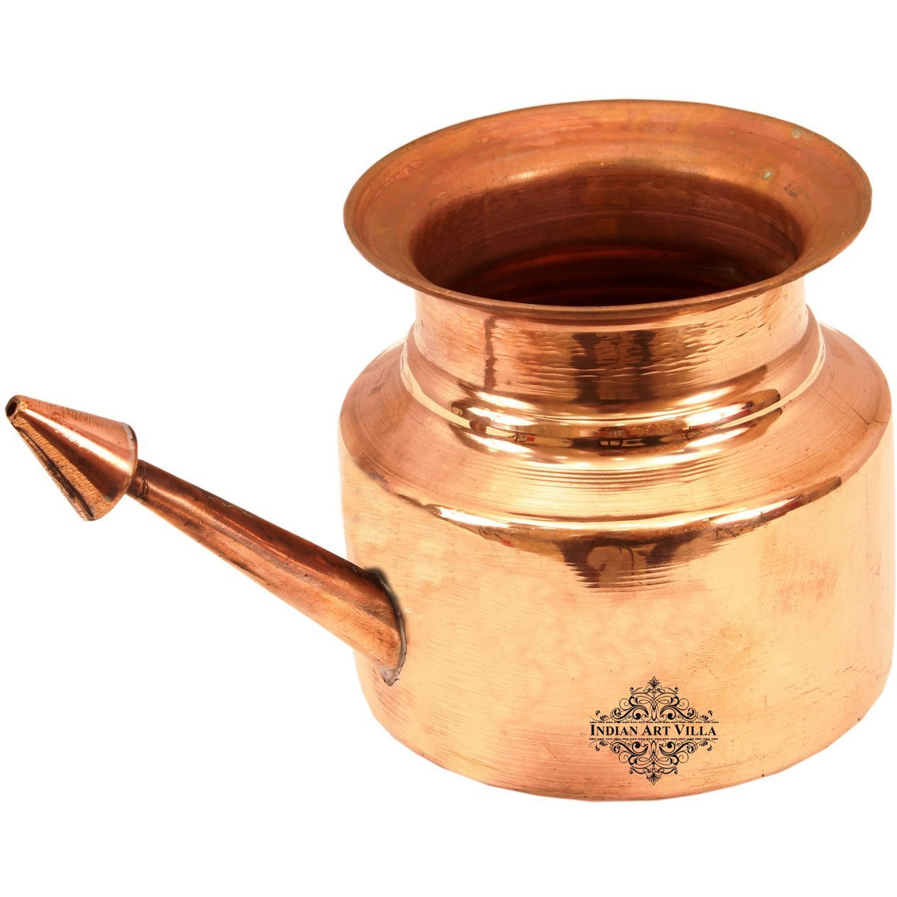 IndianArtVilla Pure Copper Netipot PotBenefit Yoga Ayurveda Healing 23 OZ