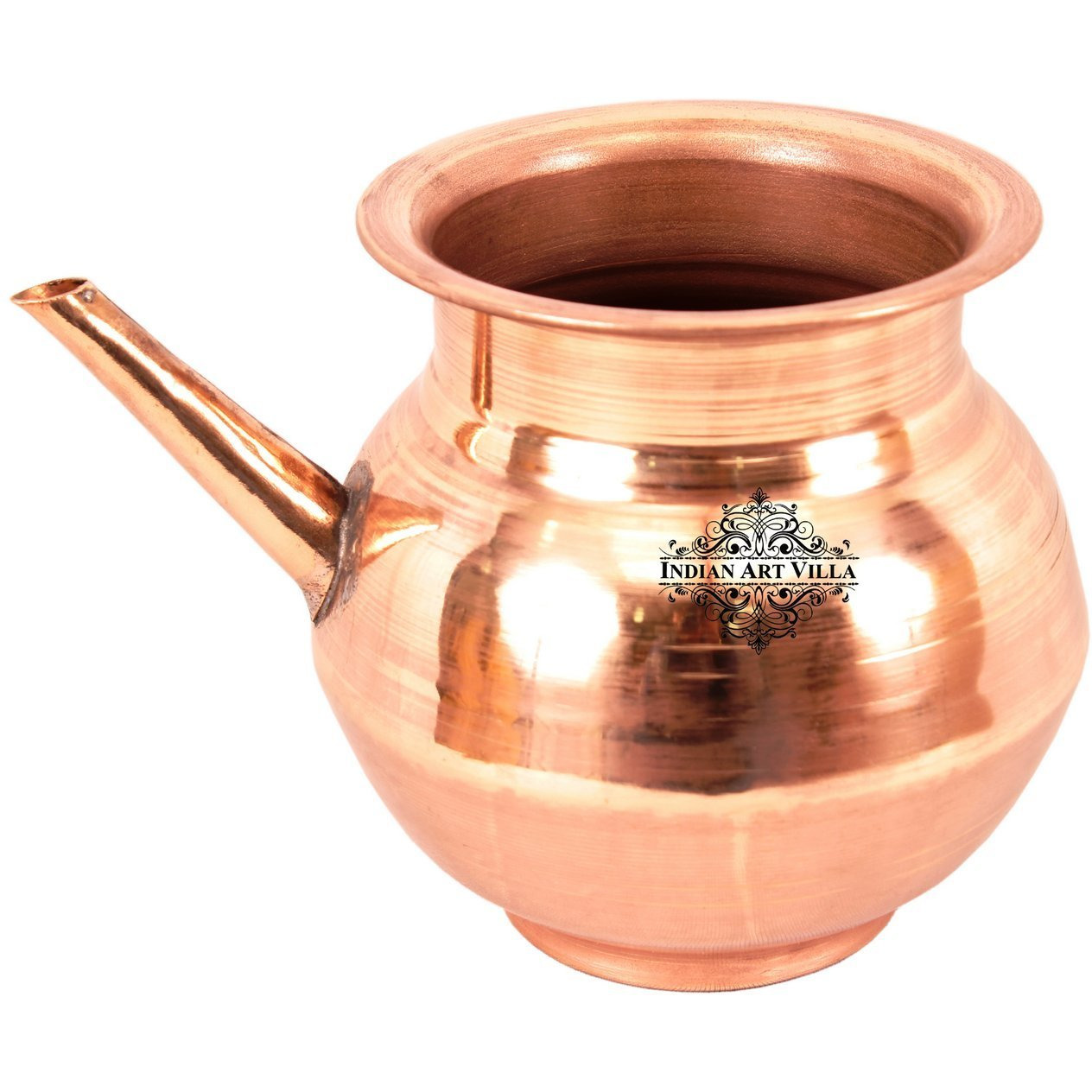 IndianArtVilla Pure Copper Karwa PotBenefit Yoga Ayurveda Healing 33 OZ