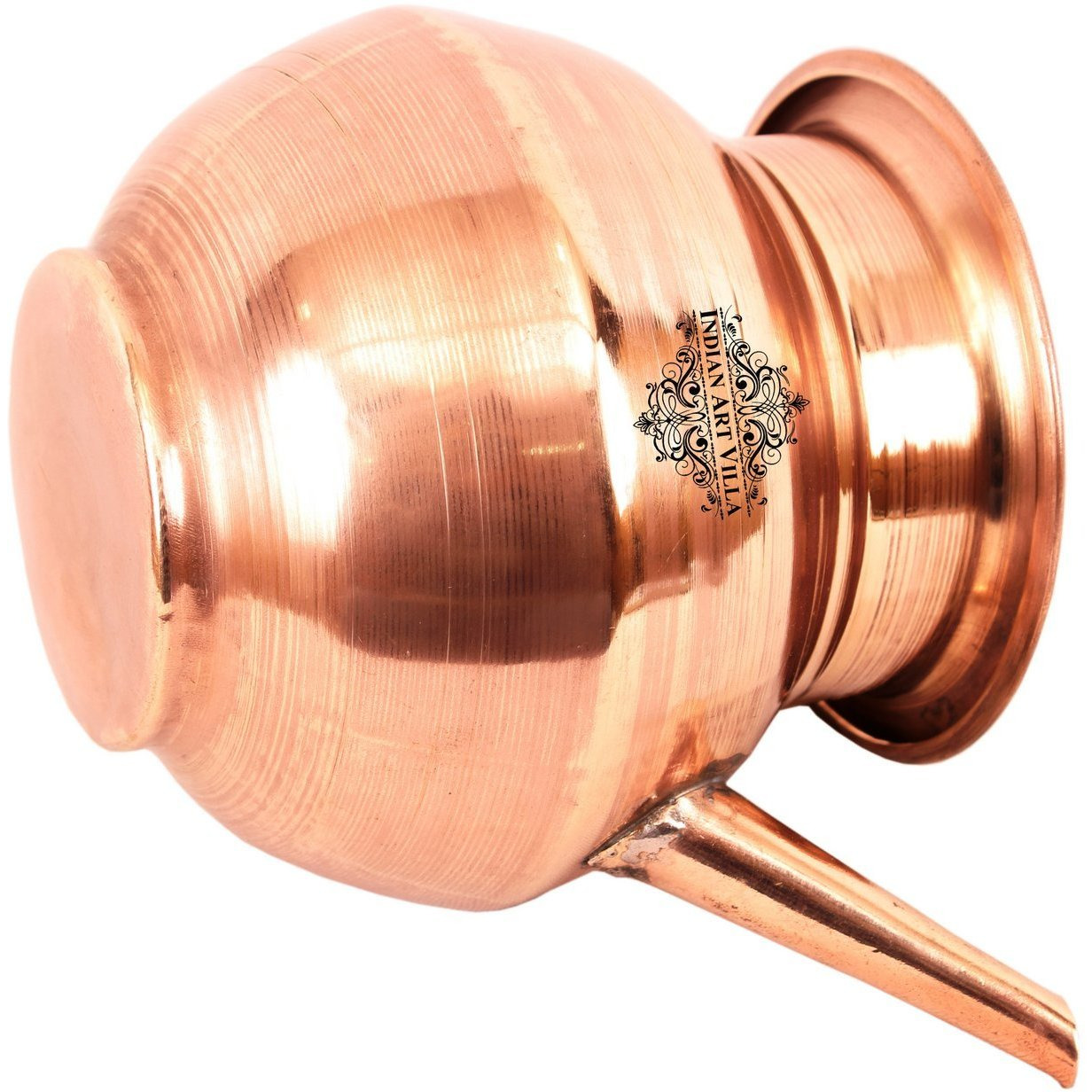 IndianArtVilla Pure Copper Karwa PotBenefit Yoga Ayurveda Healing 33 OZ