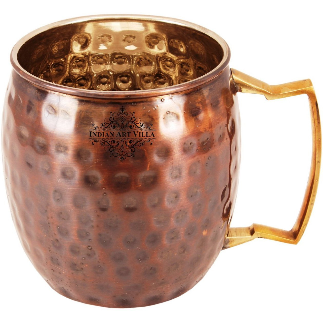 IndianArtVilla Copper Nickel Hammered Black Polished Beer Mug Moscow Mule 18 OZ